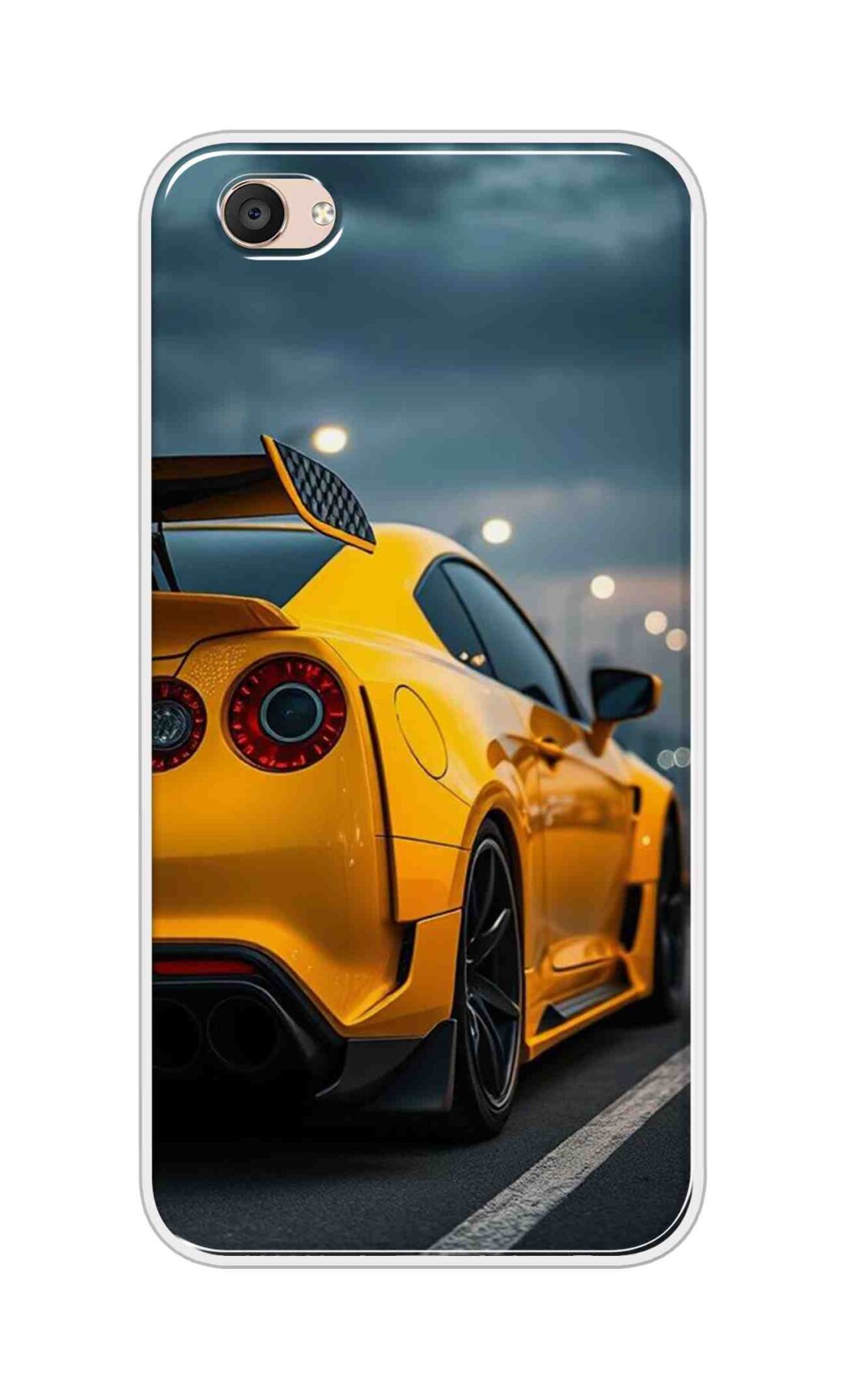 Coberta Back Cover For Vivo V5 Plus Back Cover Stylish Case - Orange Modern Car Design D16626