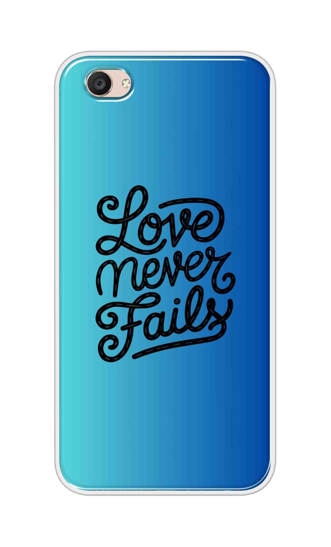 Coberta Back Cover For Vivo V5 Plus Back Cover Stylish Case - Love Never Fails in Blue Design D16643