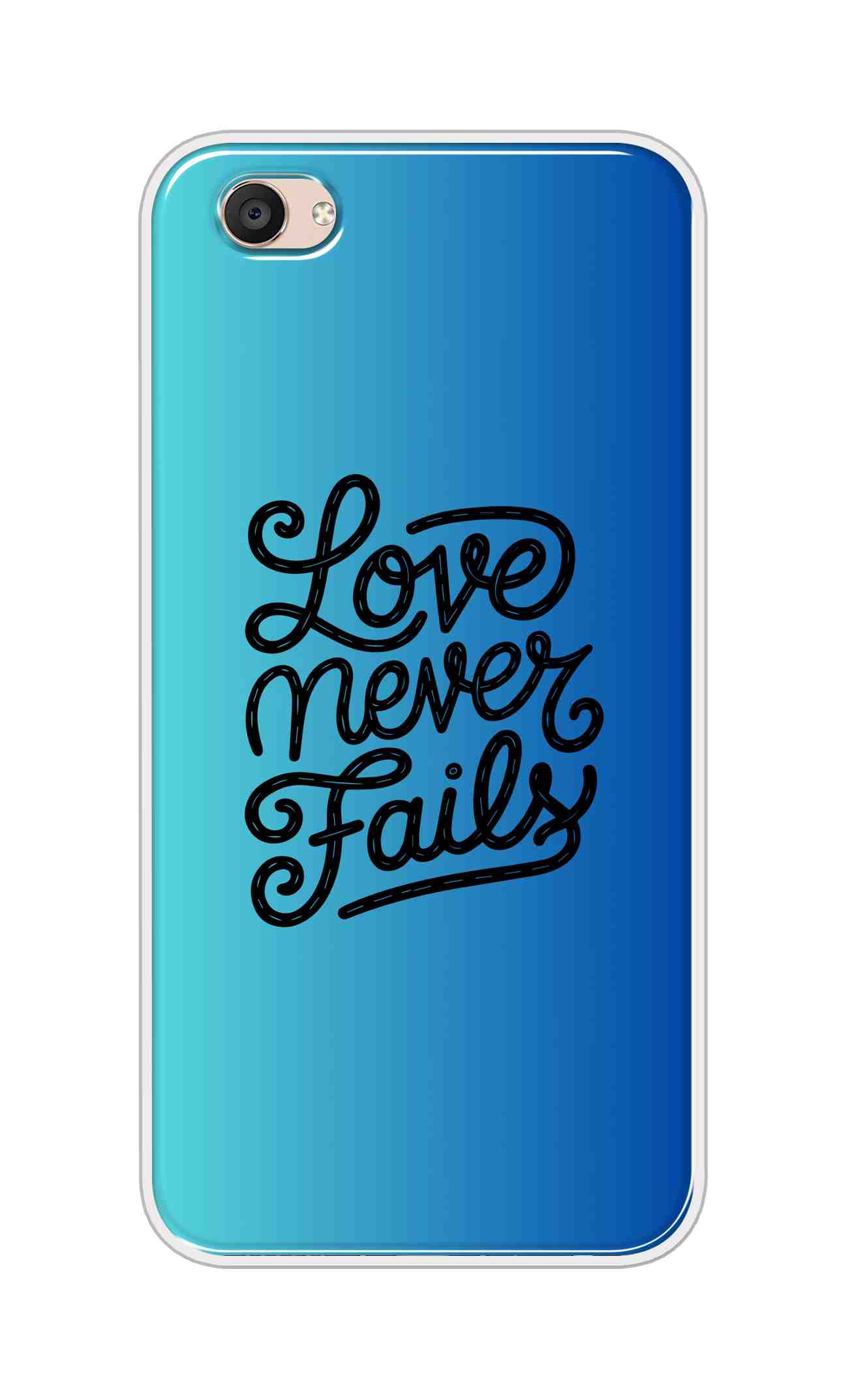Coberta Back Cover For Vivo V5 Plus Back Cover Stylish Case - Love Never Fails in Blue Design D16643