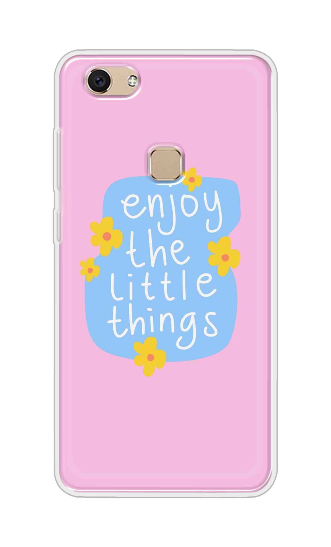 Coberta Back Cover For Vivo V7 Back Cover Stylish Case - Enjoy the Little Things in Pink Design D16504