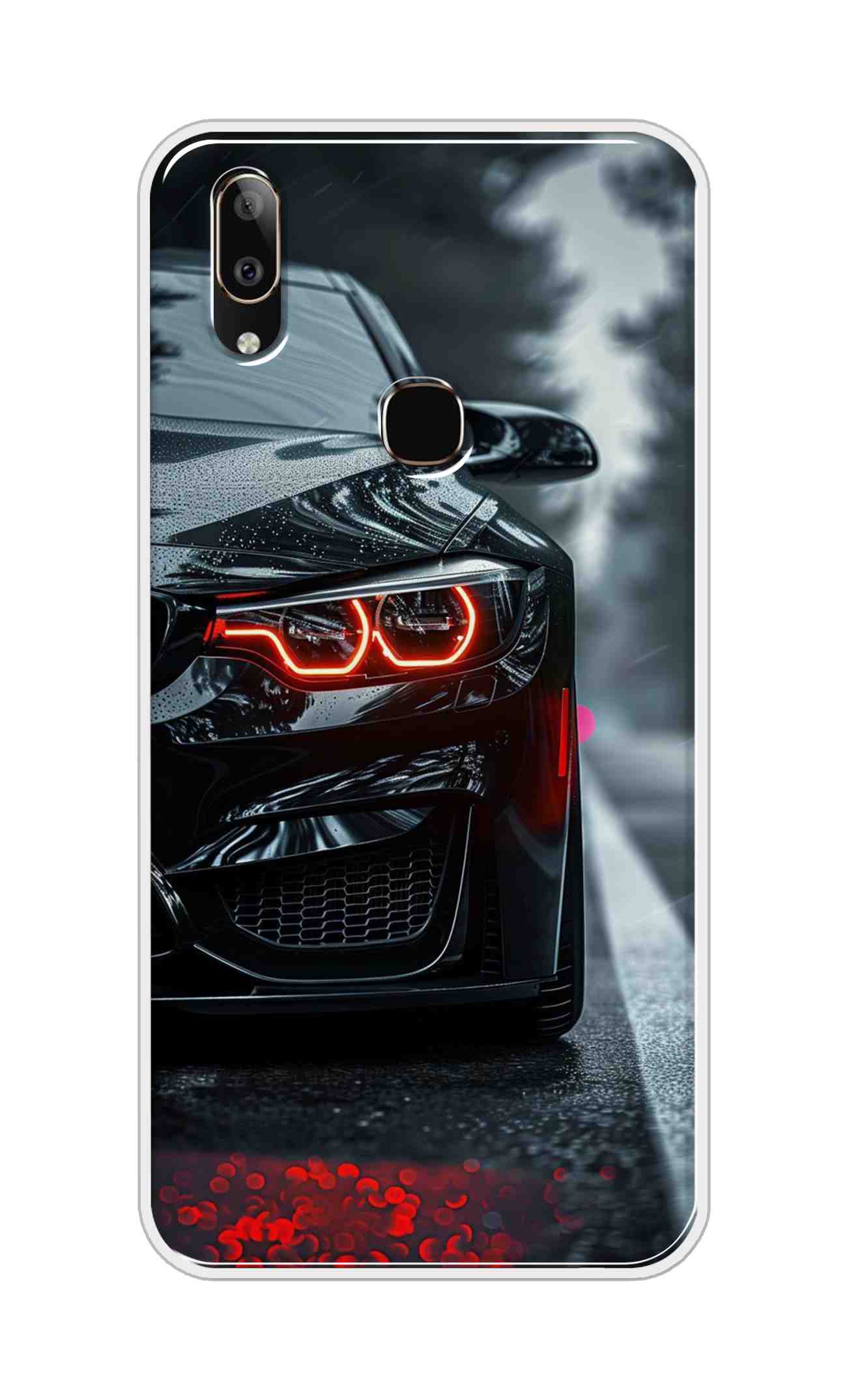 Coberta Back Cover For Vivo V9 Back Cover Stylish Case - Black Car Design D16542