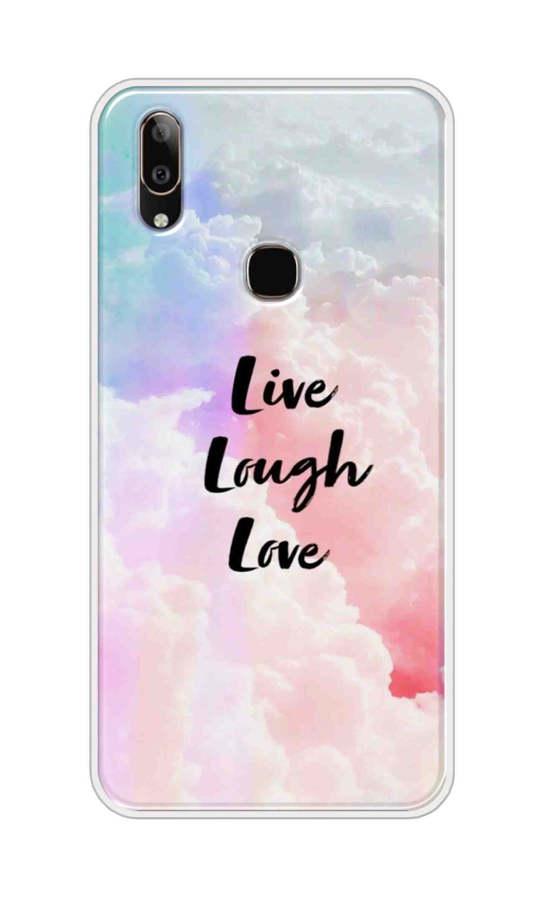 Coberta Back Cover For Vivo V9 Youth Back Cover Stylish Case - Live Laugh Love Text Design D16091