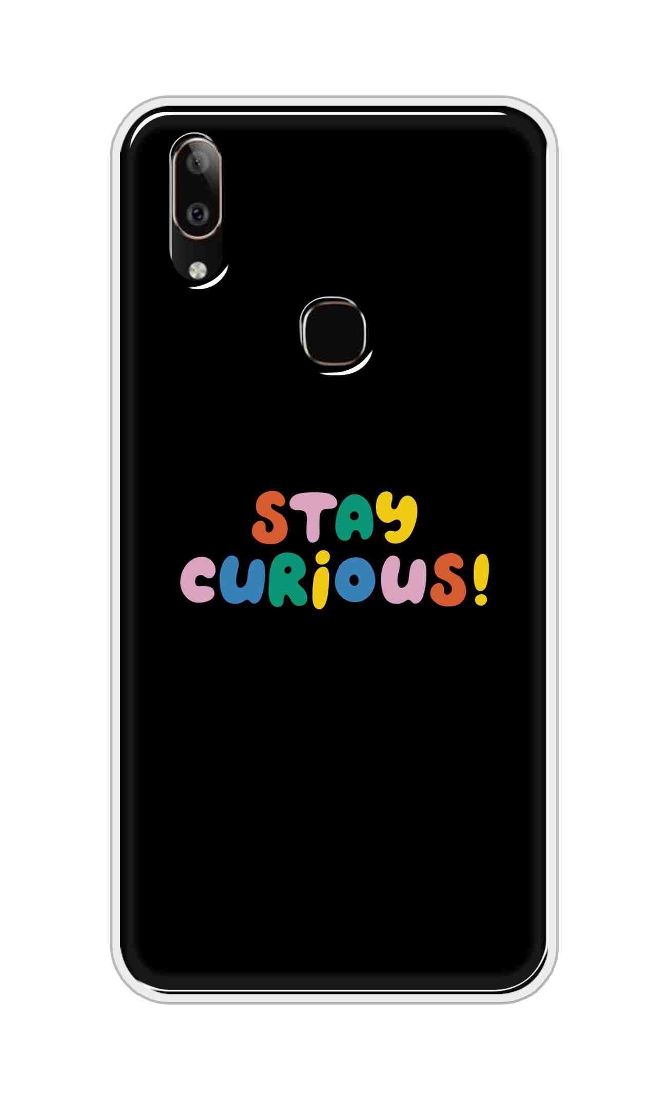 Coberta Back Cover For Vivo V9 Youth Back Cover Stylish Case - Stay Curious in Black Design D16515