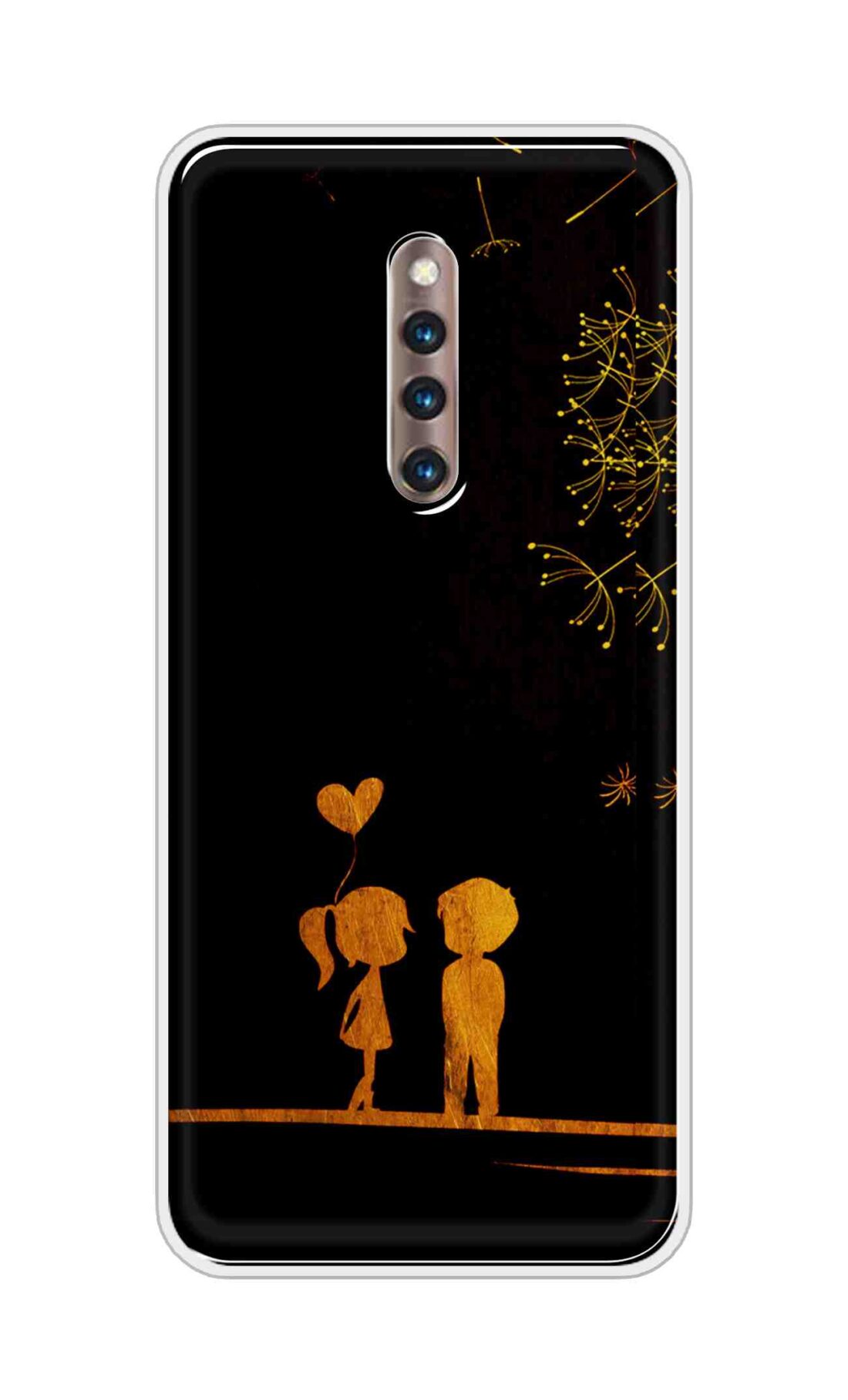Coberta Back Cover For Vivo X27 Pro Back Cover Stylish Case - Girl and Boy Love in Black Design D11017