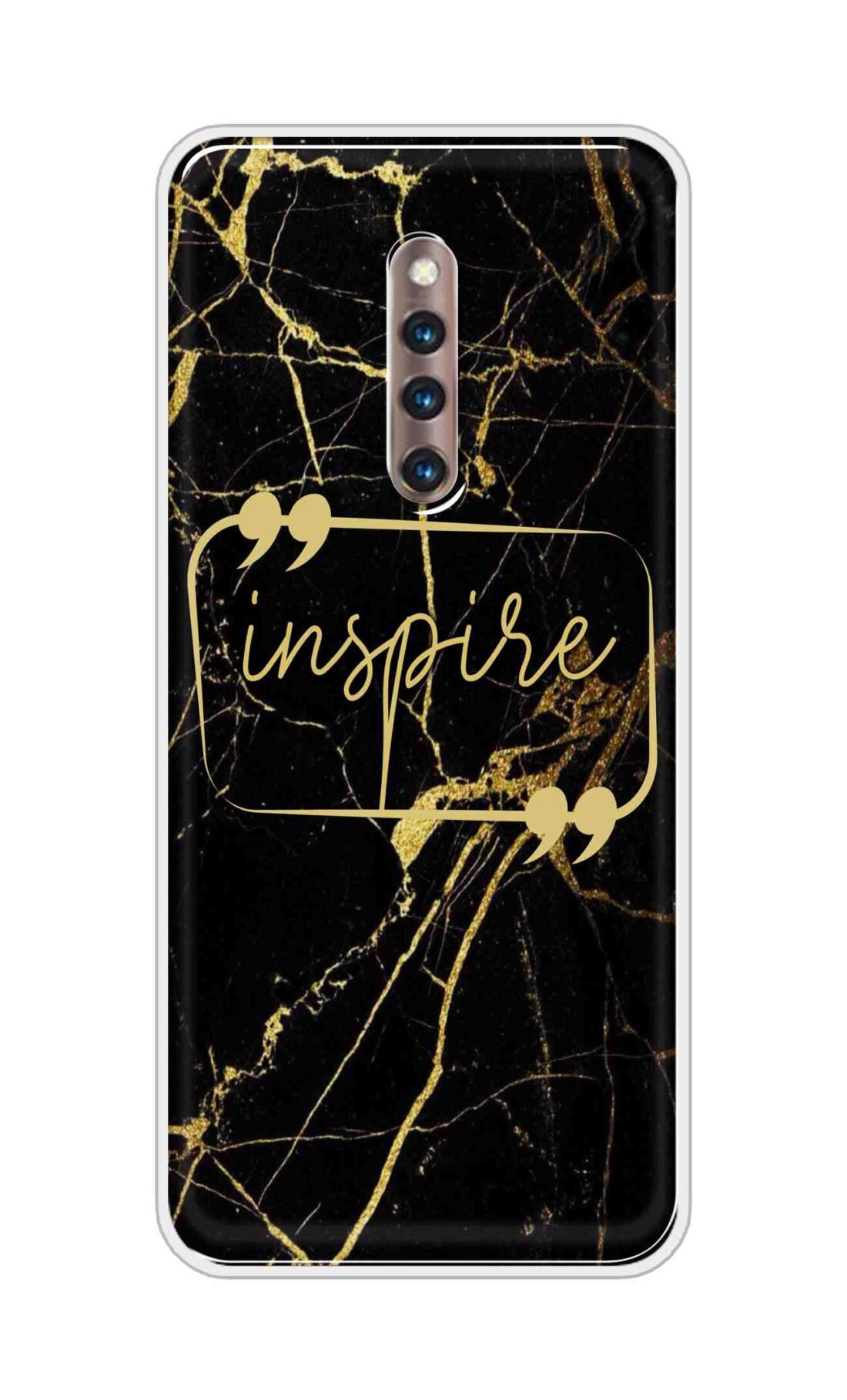 Coberta Back Cover For Vivo X27 Pro Back Cover Stylish Case - Inspire in Golden Marble Design D16509