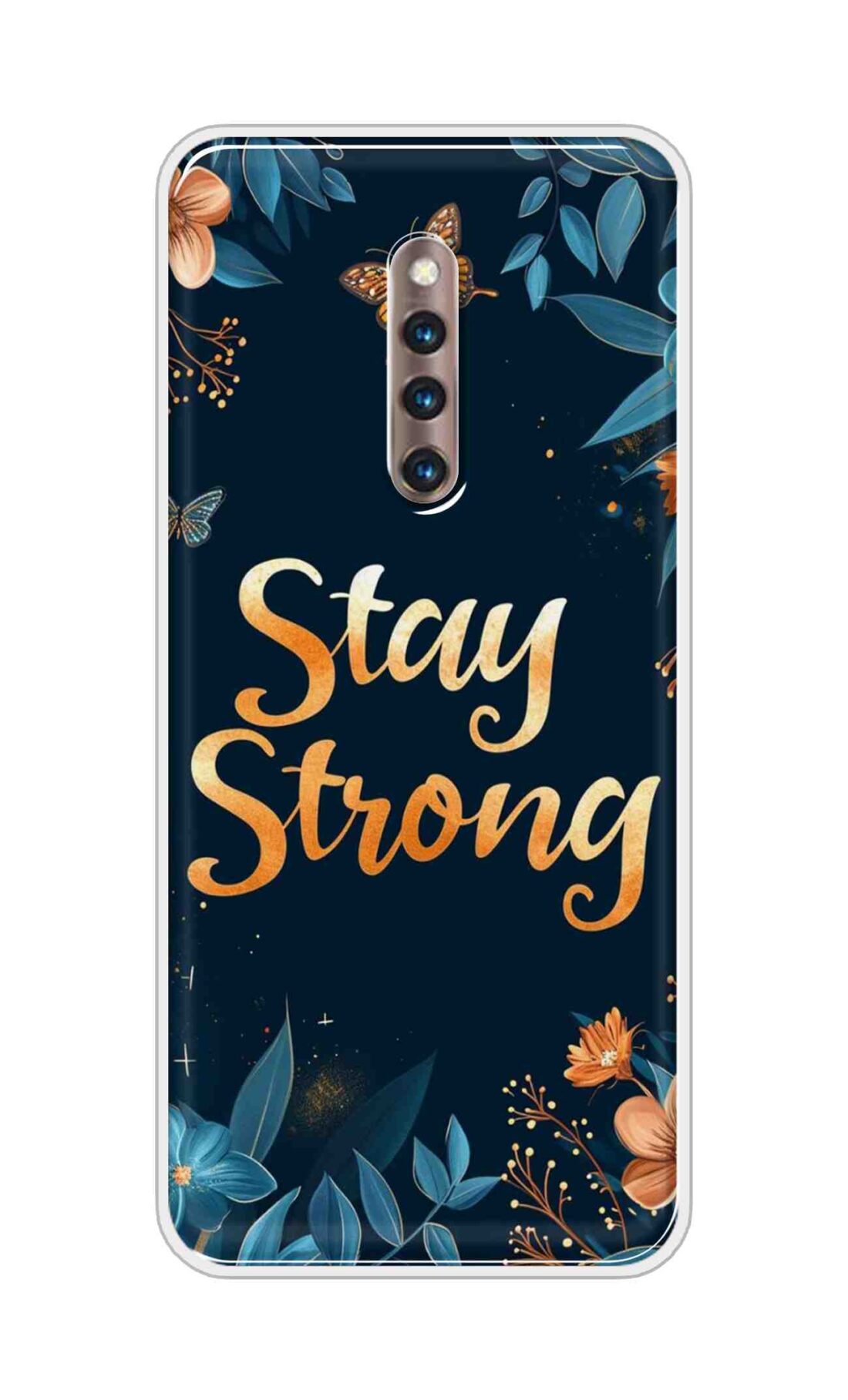 Coberta Back Cover For Vivo X27 Pro Back Cover Stylish Case - Stay Strong with Flowers Design D16514