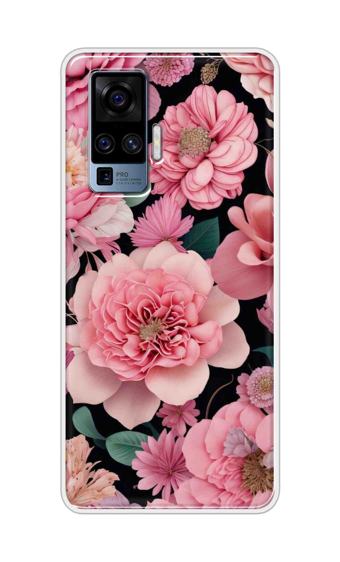 Coberta Back Cover For Vivo X50 Pro Back Cover Stylish Case - Pink Lotus Flowers Design D16233