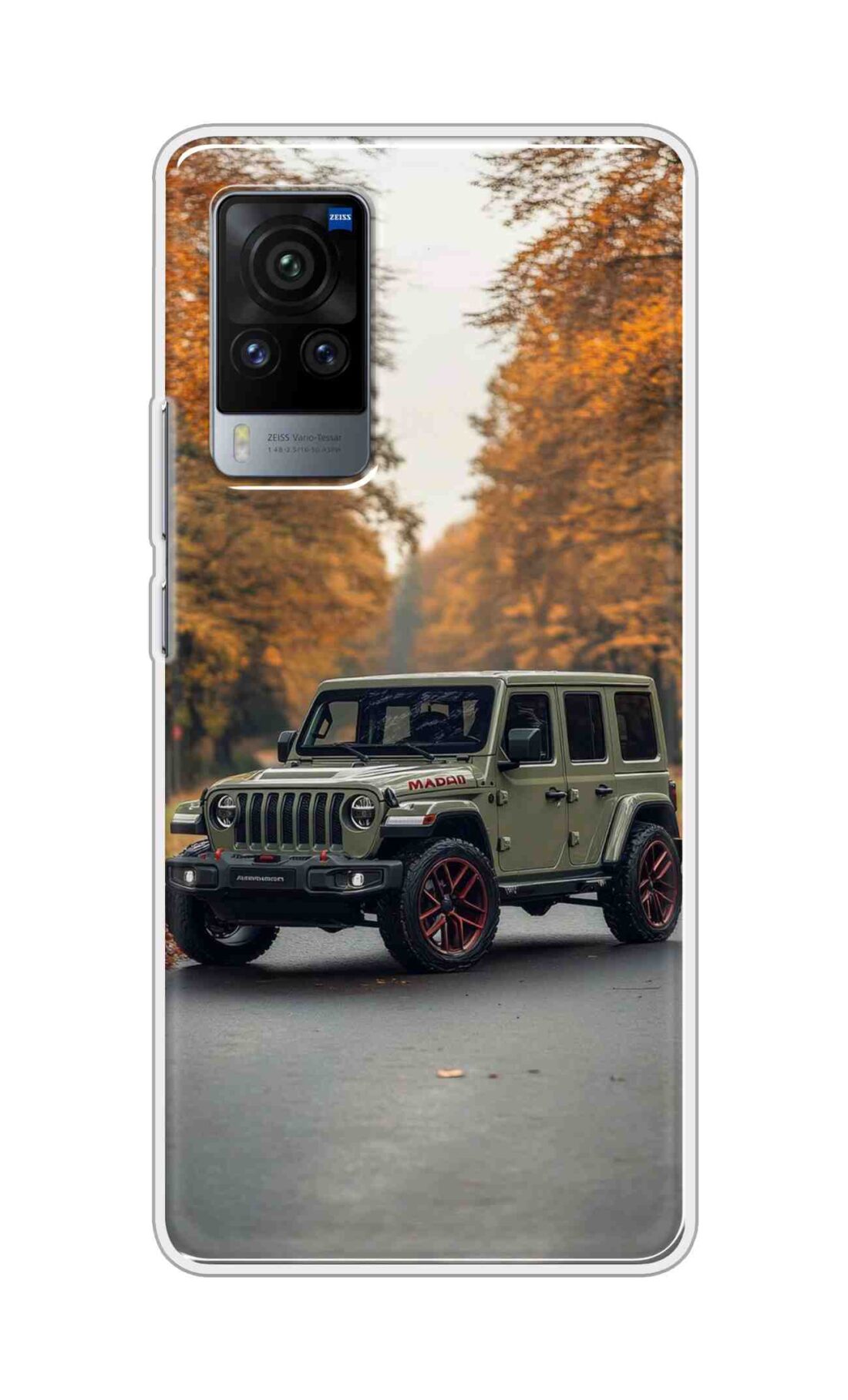 Coberta Back Cover For Vivo X60 Pro Back Cover Stylish Case - Green Jeep Design D16620
