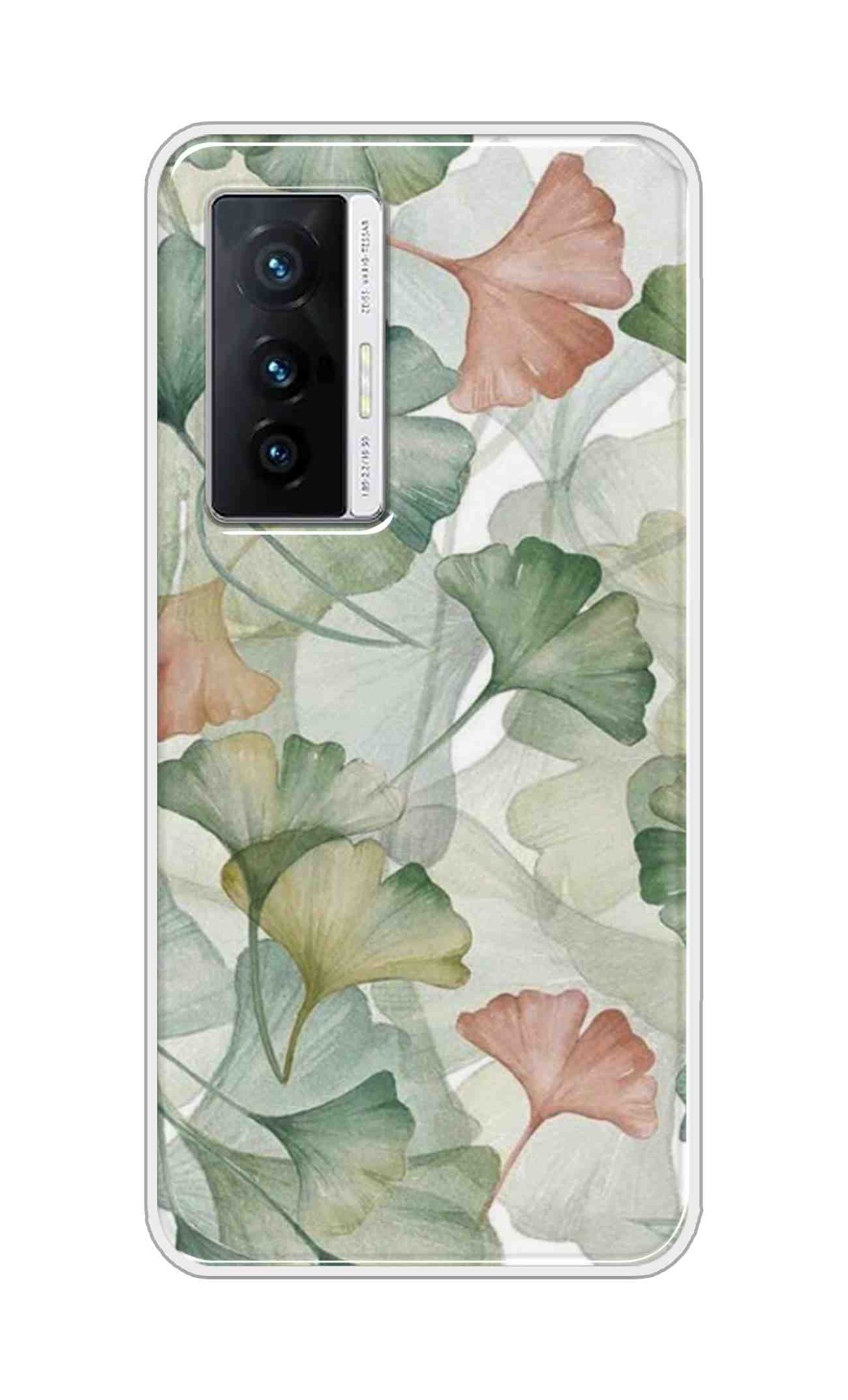 Coberta Back Cover For Vivo X70 Back Cover Stylish Case - Asthetic Leaves Pattern D14954