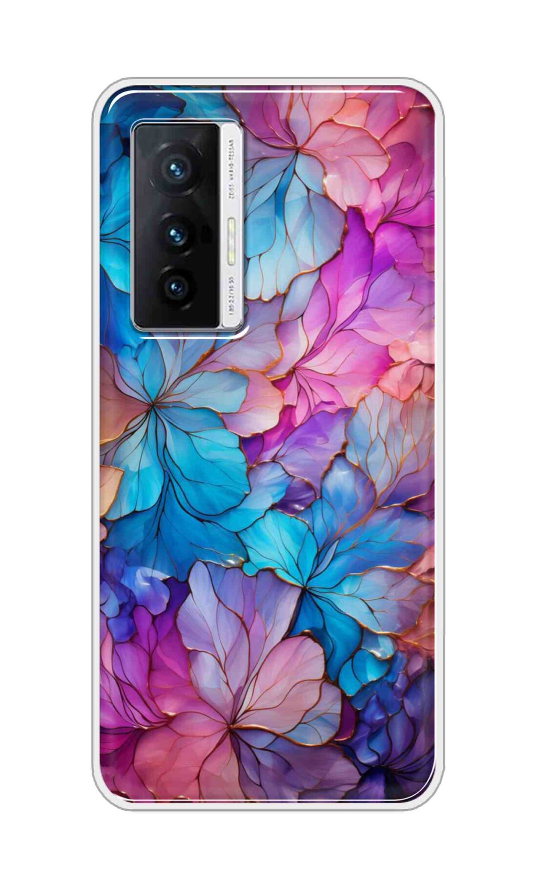 Coberta Back Cover For Vivo X70 Back Cover Stylish Case - Multicolour Asthetic Flowers Design D16480