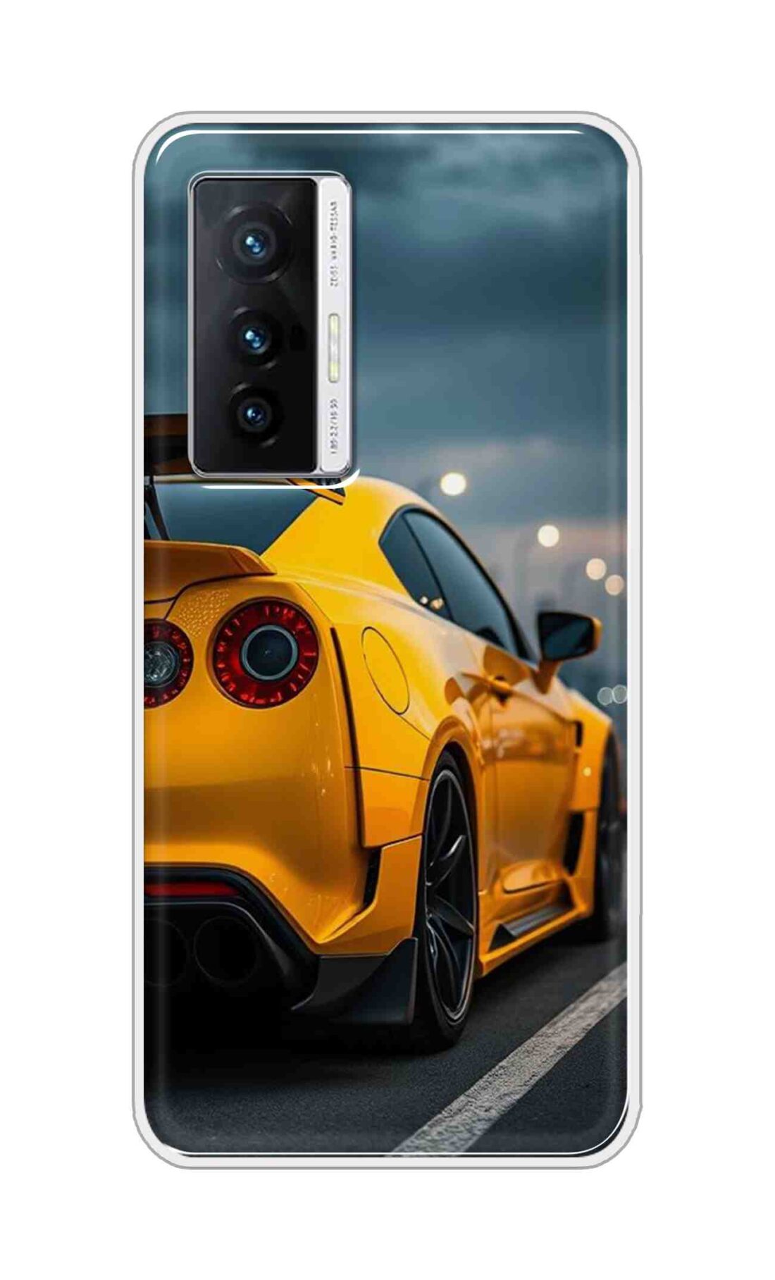 Coberta Back Cover For Vivo X70 Back Cover Stylish Case - Orange Modern Car Design D16626