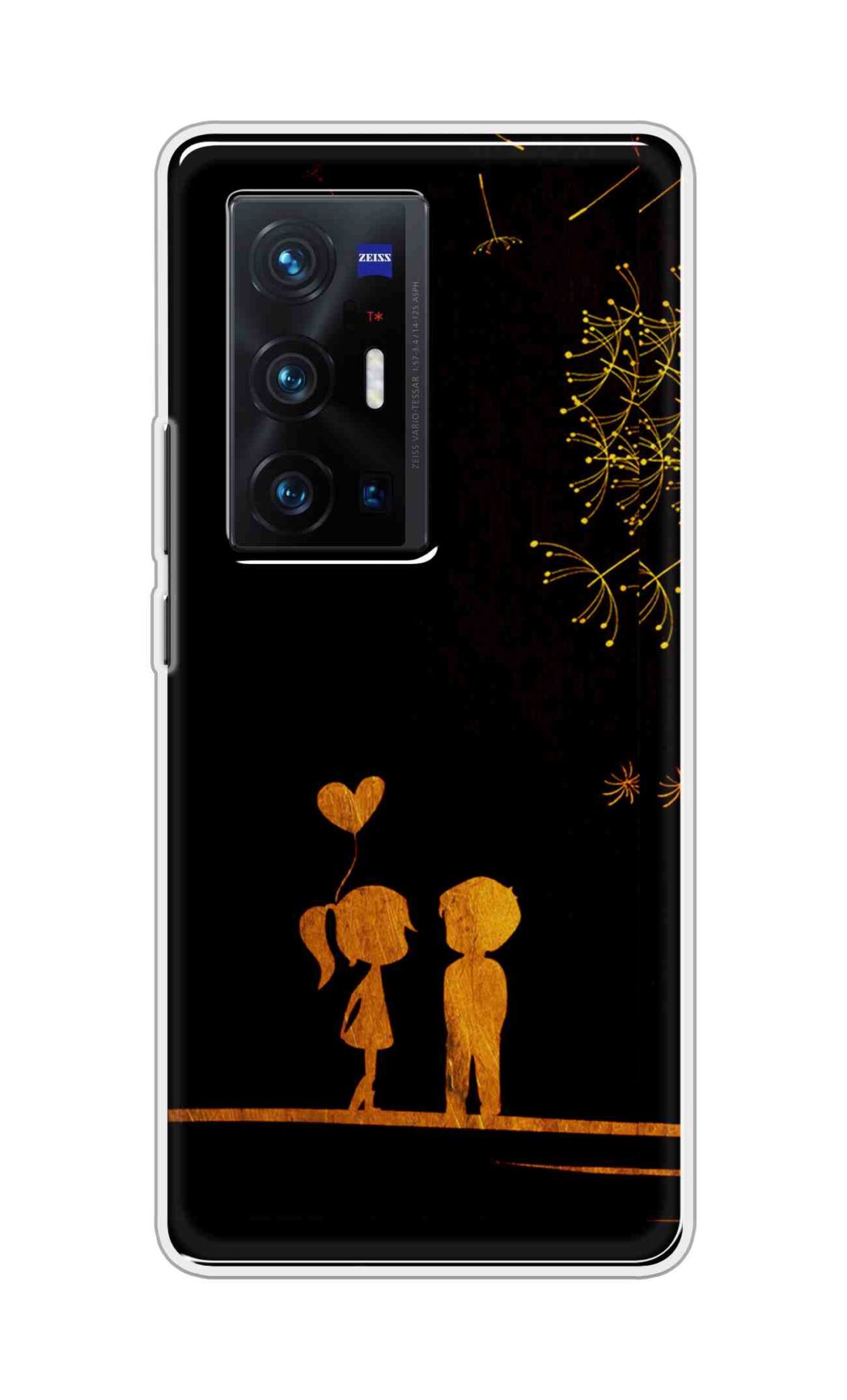Coberta Back Cover For Vivo X70 Pro Plus Back Cover Stylish Case - Girl and Boy Love in Black Design D11017