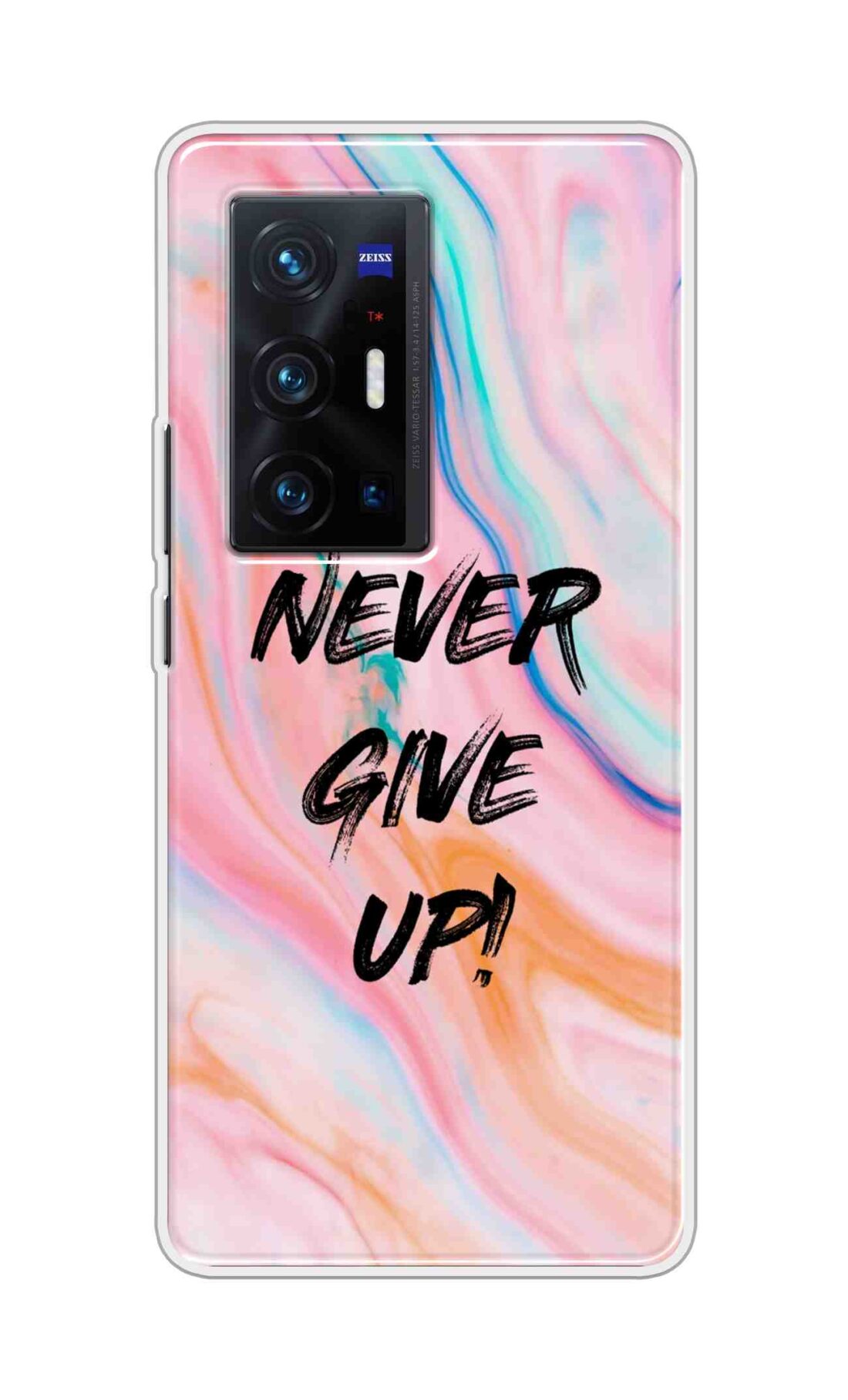 Coberta Back Cover For Vivo X70 Pro Plus Back Cover Stylish Case - Never Give Up in Multicolour Design D11925