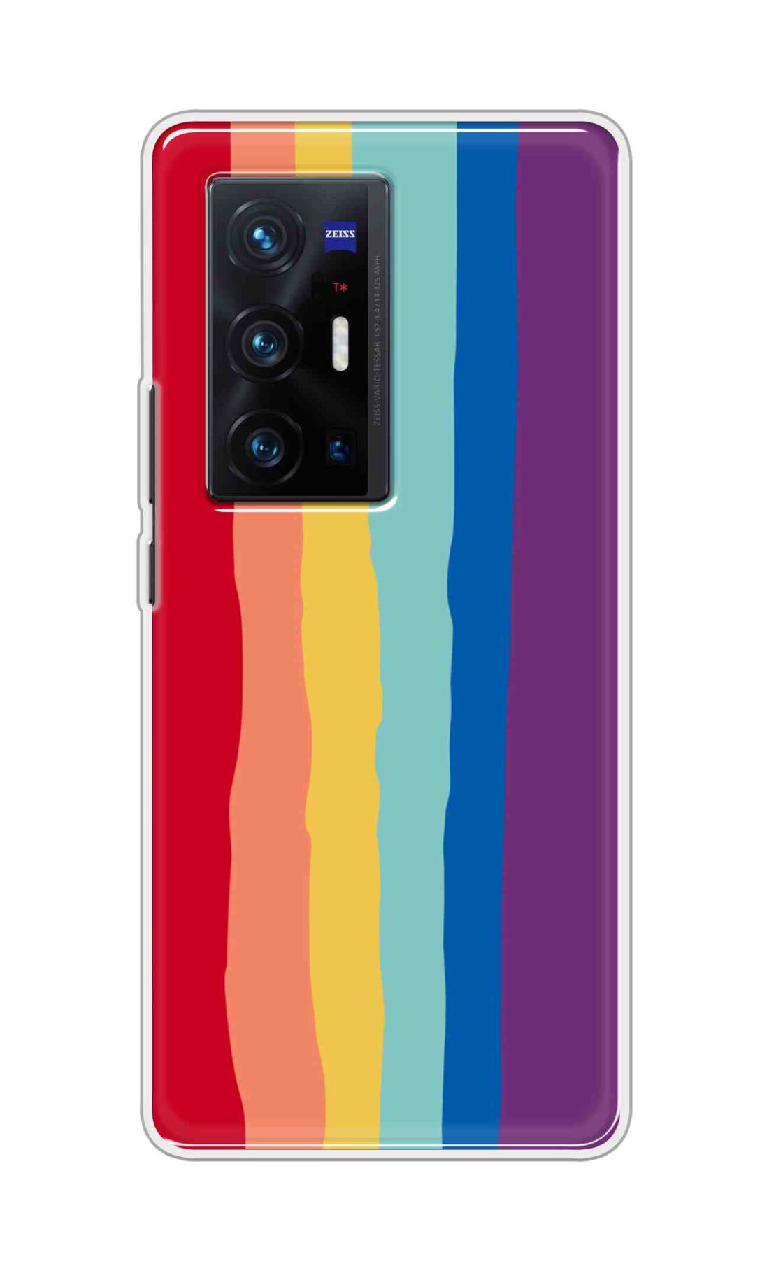Coberta Back Cover For Vivo X70 Pro Plus Back Cover Stylish Case - Colourful Rainbow Design D13201