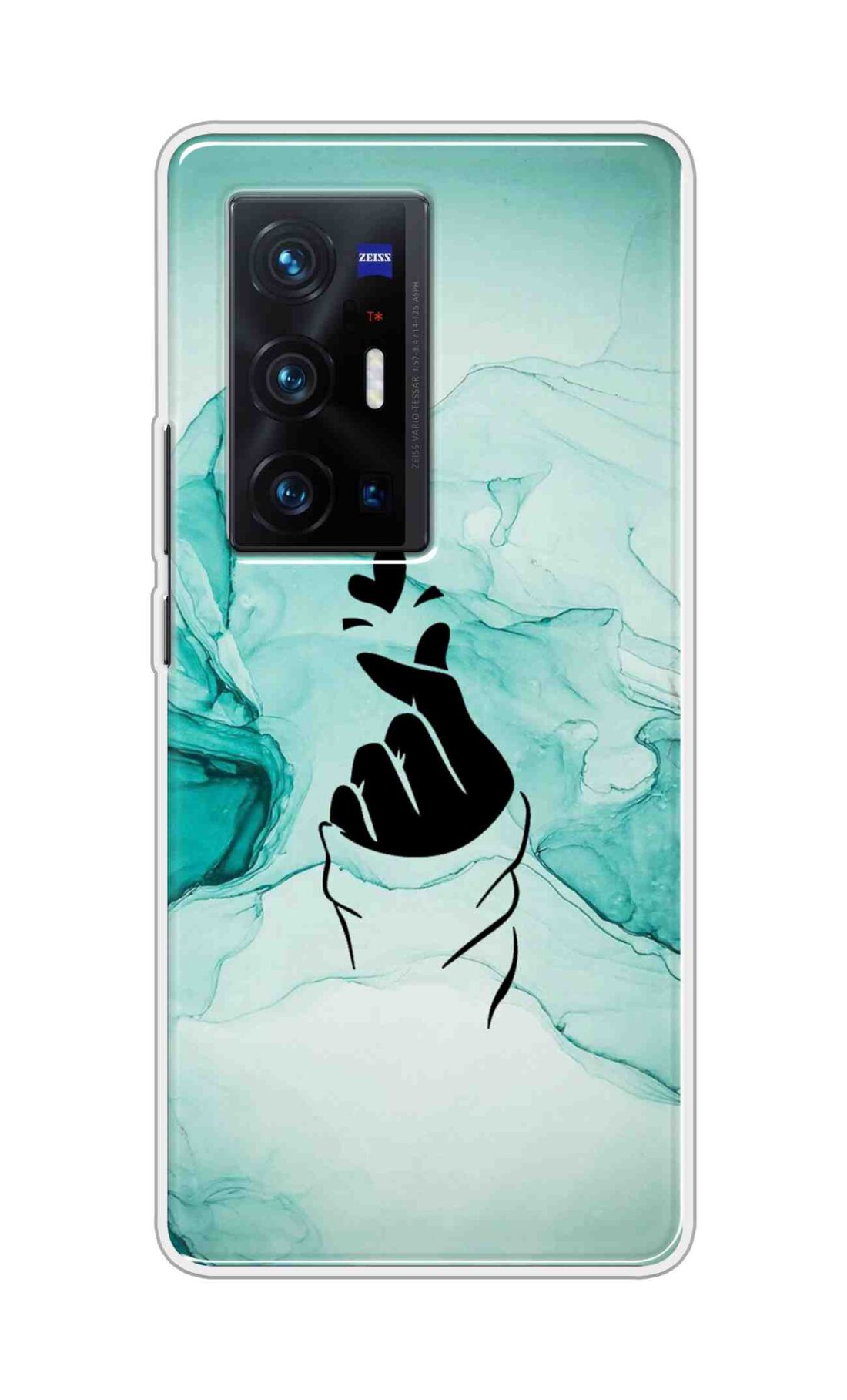 Coberta Back Cover For Vivo X70 Pro Plus Back Cover Stylish Case - Korean Heart on Marble Design D14912