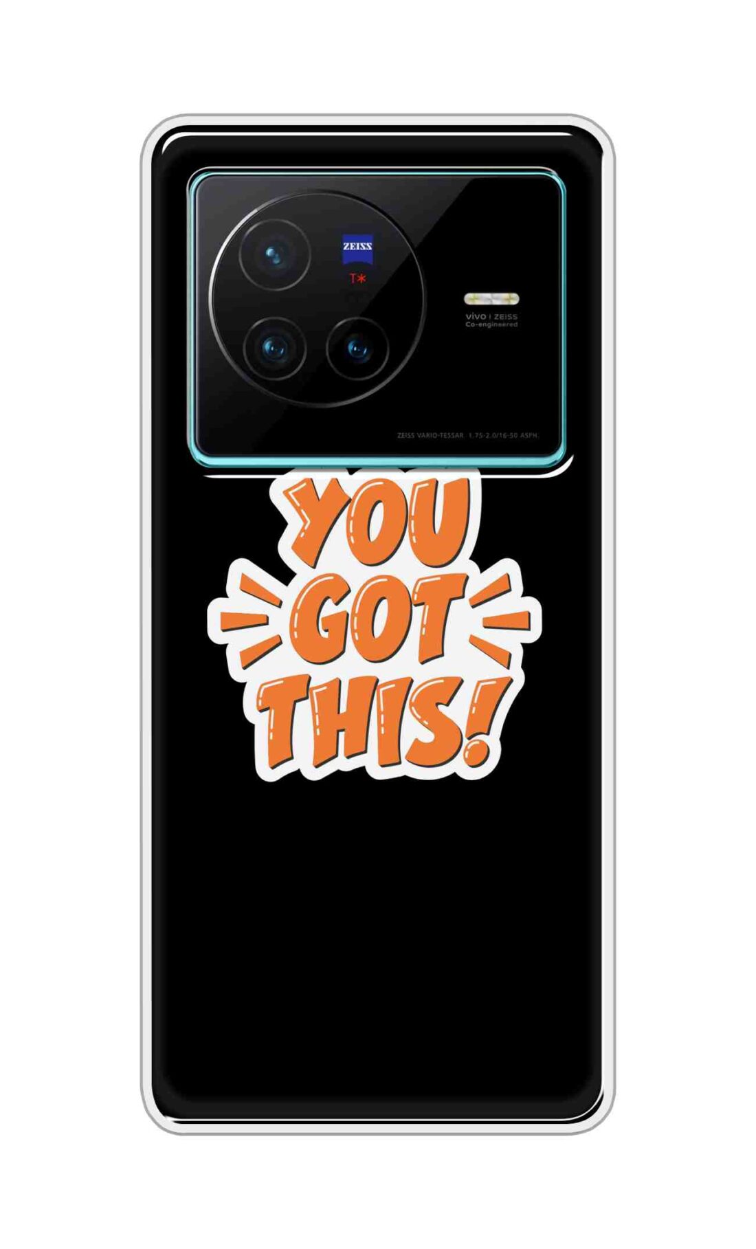 Coberta Back Cover For Vivo X80 5G Back Cover Stylish Case - You Got This in Black Design D16649