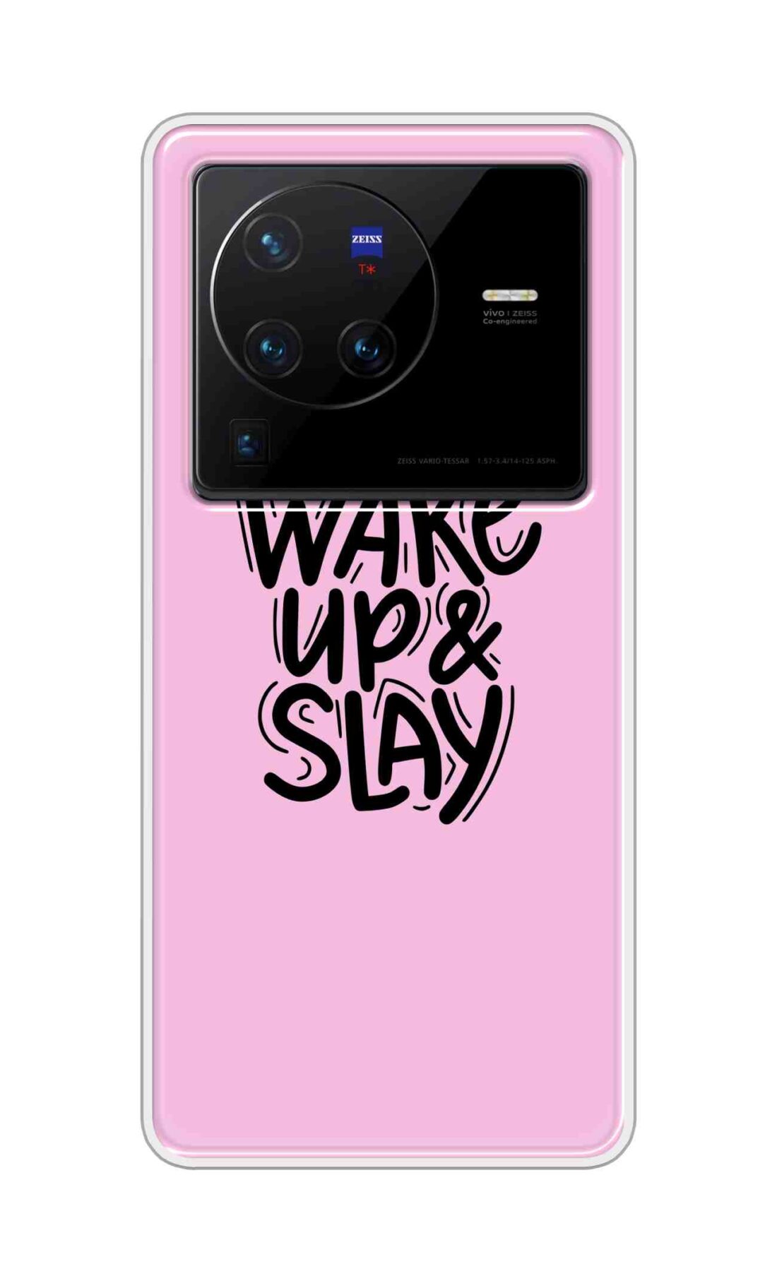 Coberta Back Cover For Vivo X80 Pro 5G Back Cover Stylish Case - Wake Up and Slay in Pink Design D16505