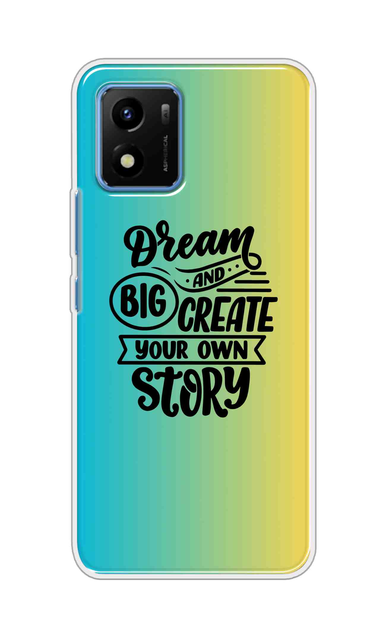 Coberta Back Cover For Vivo Y01 Back Cover Stylish Case - Dream Big and Create Your Own Story Design D16506
