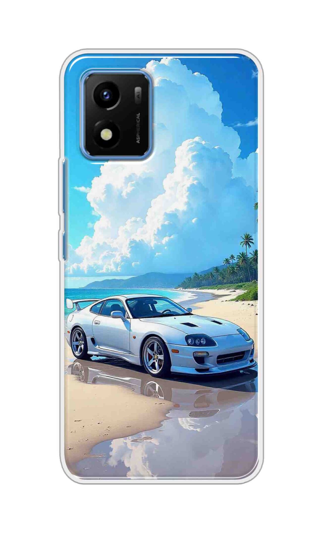 Coberta Back Cover For Vivo Y01 Back Cover Stylish Case - Car in Good Nature Design D16536