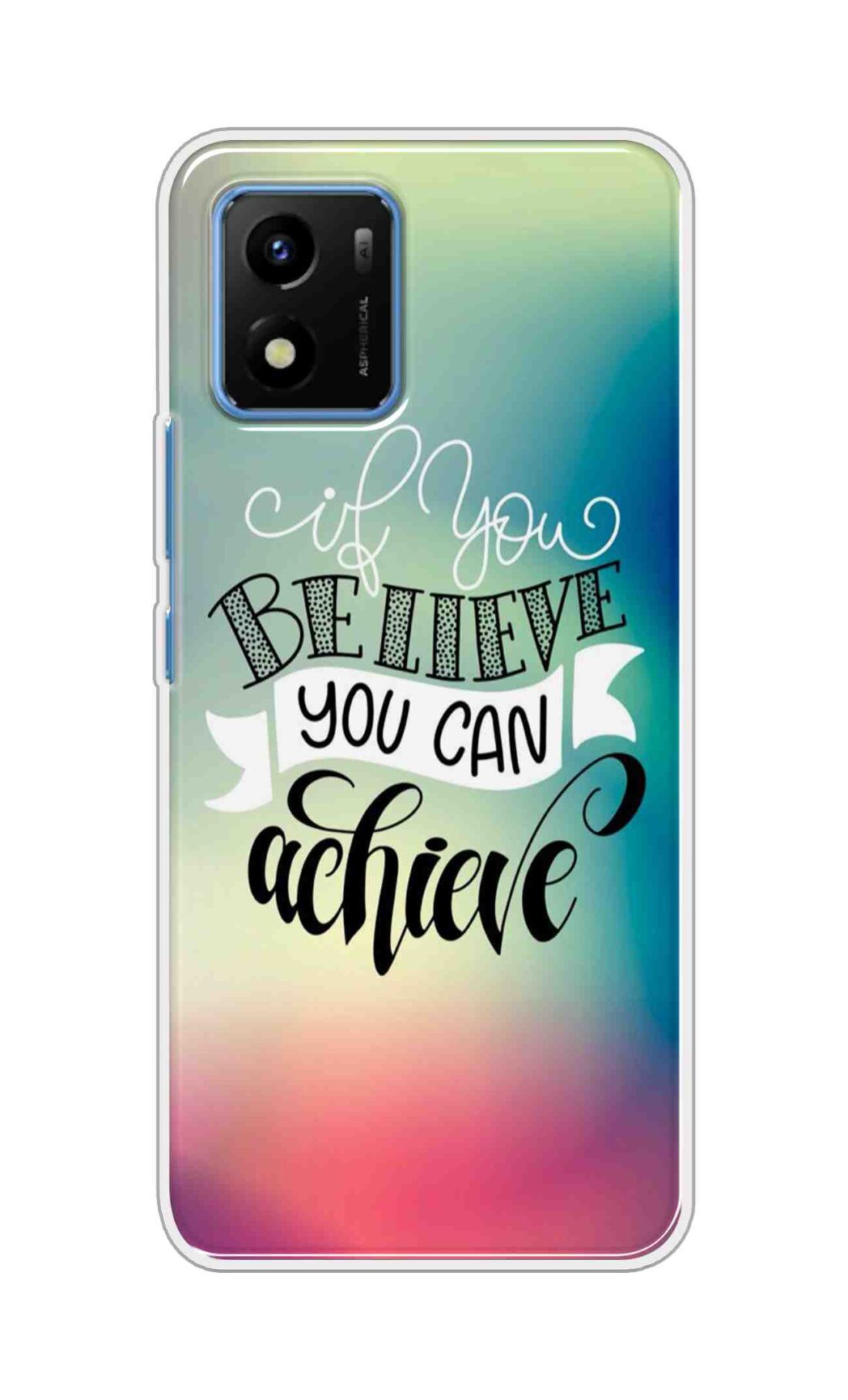 Coberta Back Cover For Vivo Y01 Back Cover Stylish Case - If You Believe You Can Achieve Text Design D16554