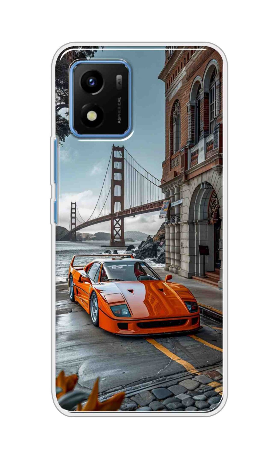 Coberta Back Cover For Vivo Y01 Back Cover Stylish Case - Modified Red Car Design D16592