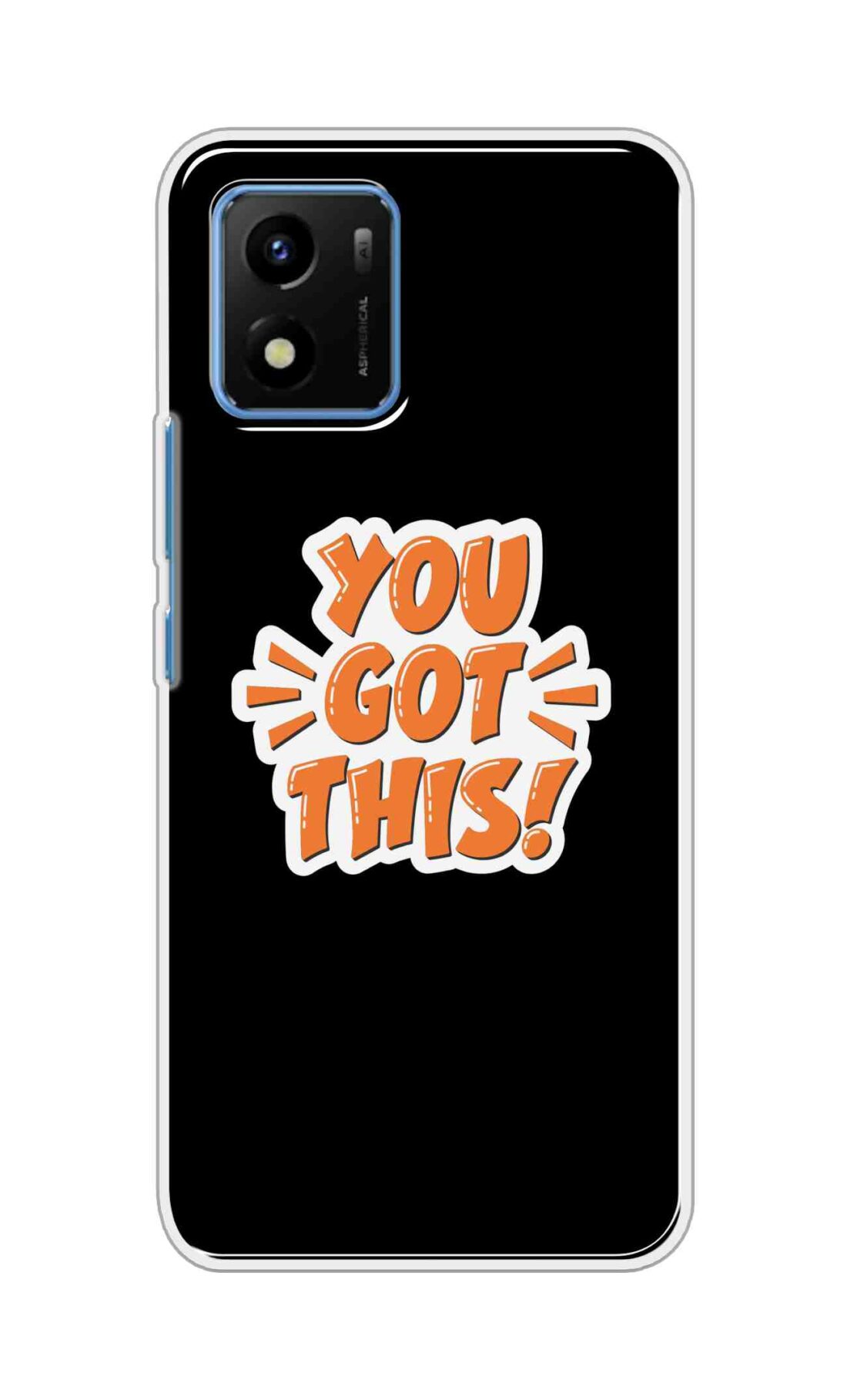Coberta Back Cover For Vivo Y01 Back Cover Stylish Case - You Got This in Black Design D16649