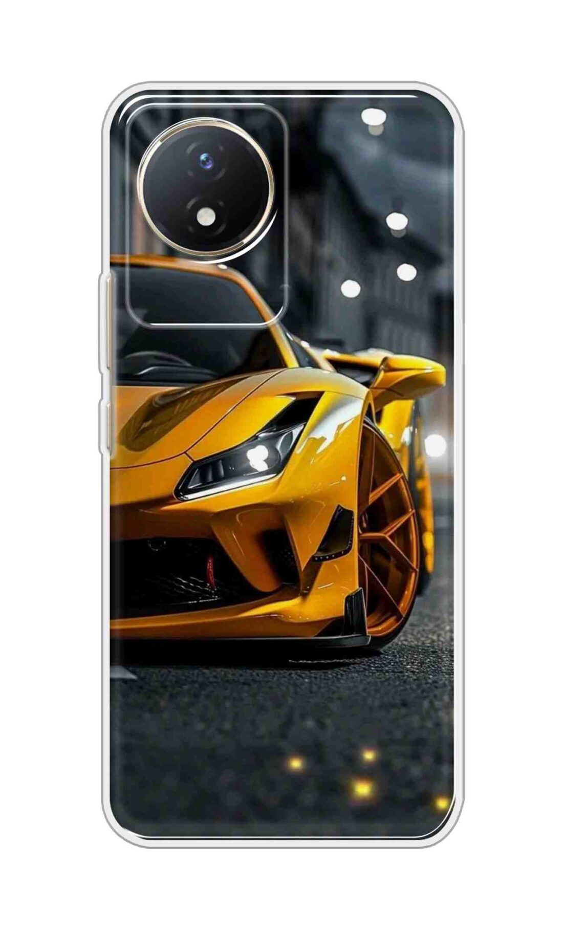 Coberta Back Cover For Vivo Y02t Back Cover Stylish Case - Orange Modified Car Design D16600