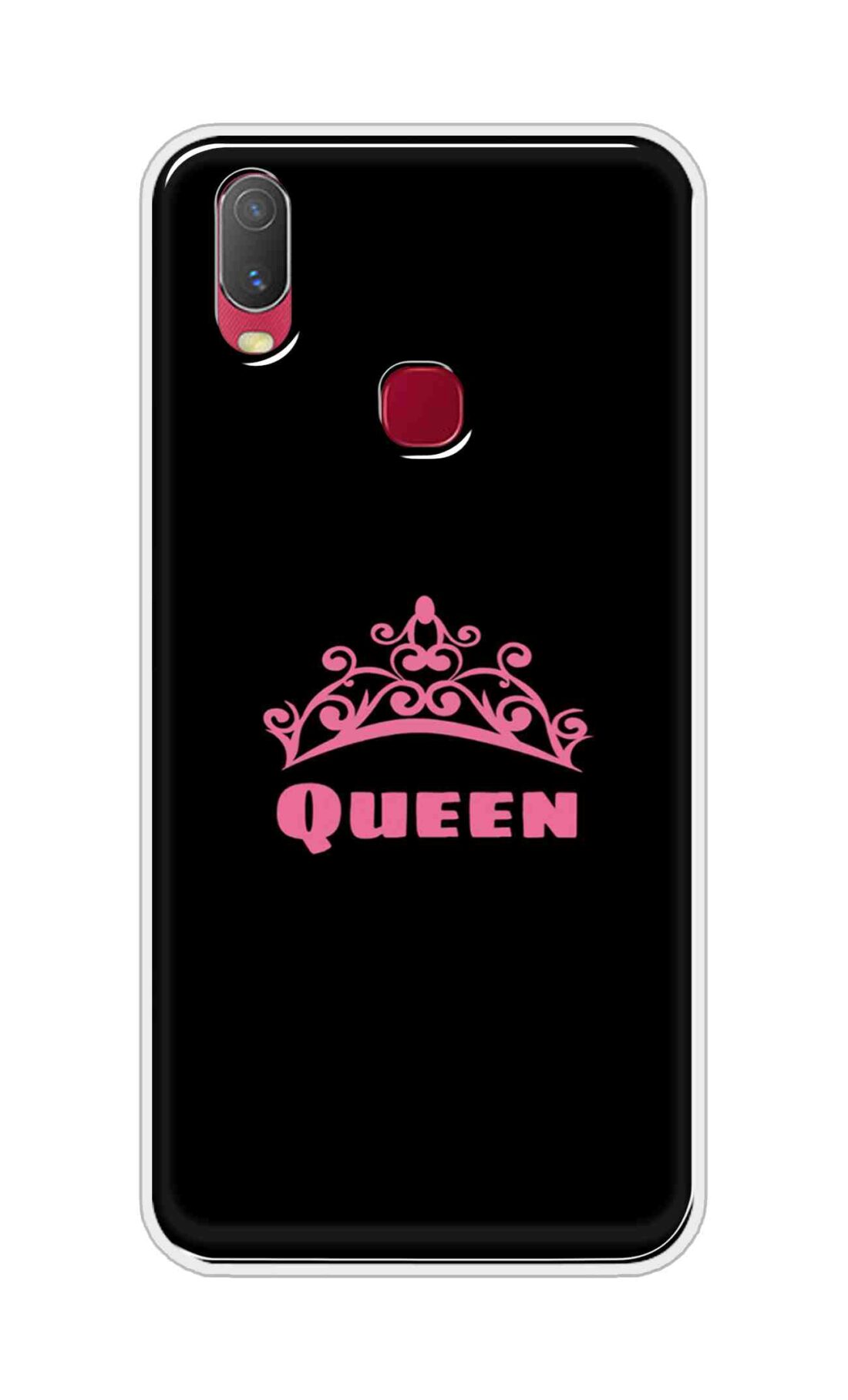 Coberta Back Cover For Vivo Y11 Back Cover Stylish Case - Queen Texts in Black Design D11091