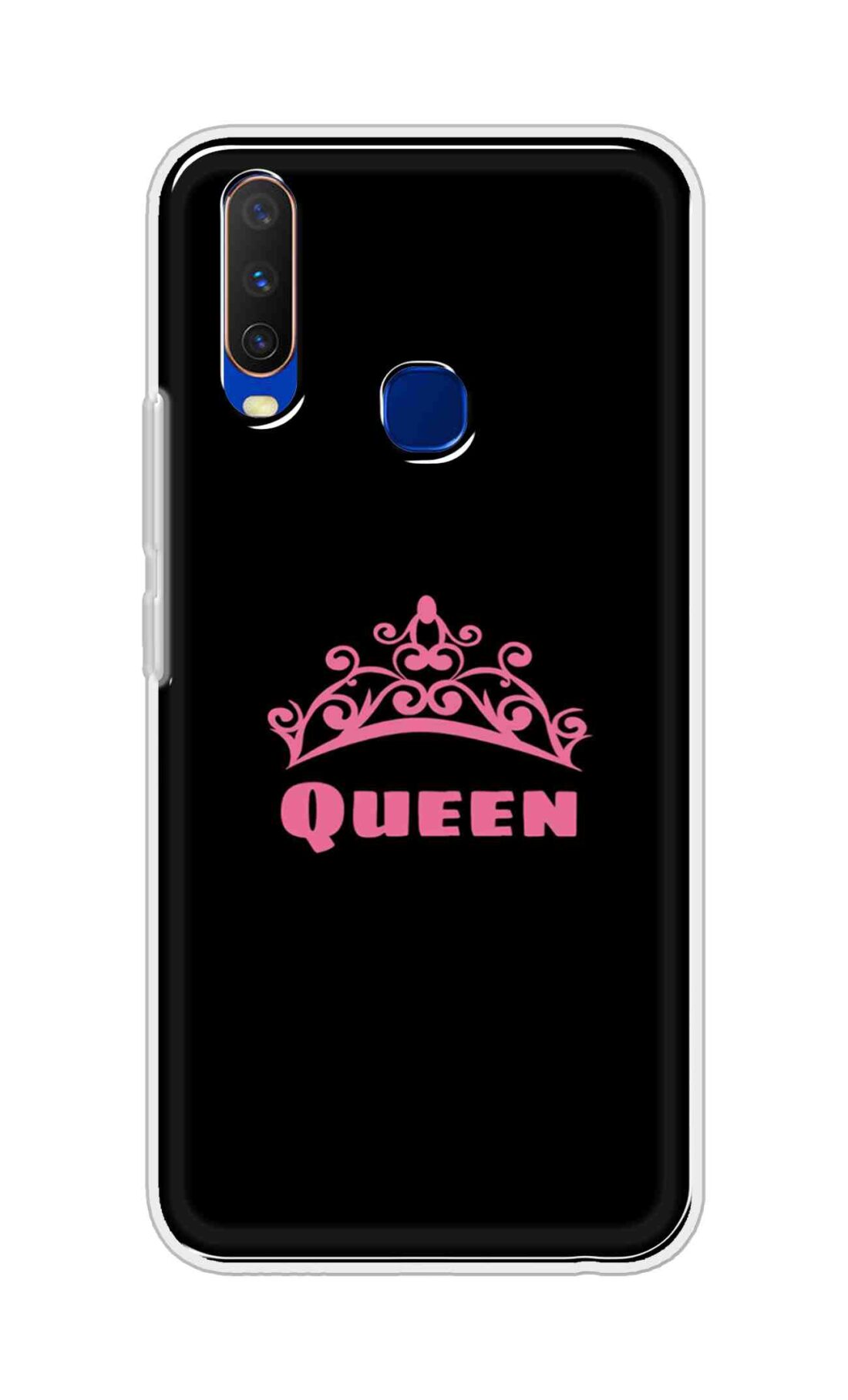 Coberta Back Cover For Vivo Y15 Back Cover Stylish Case - Queen Texts in Black Design D11091