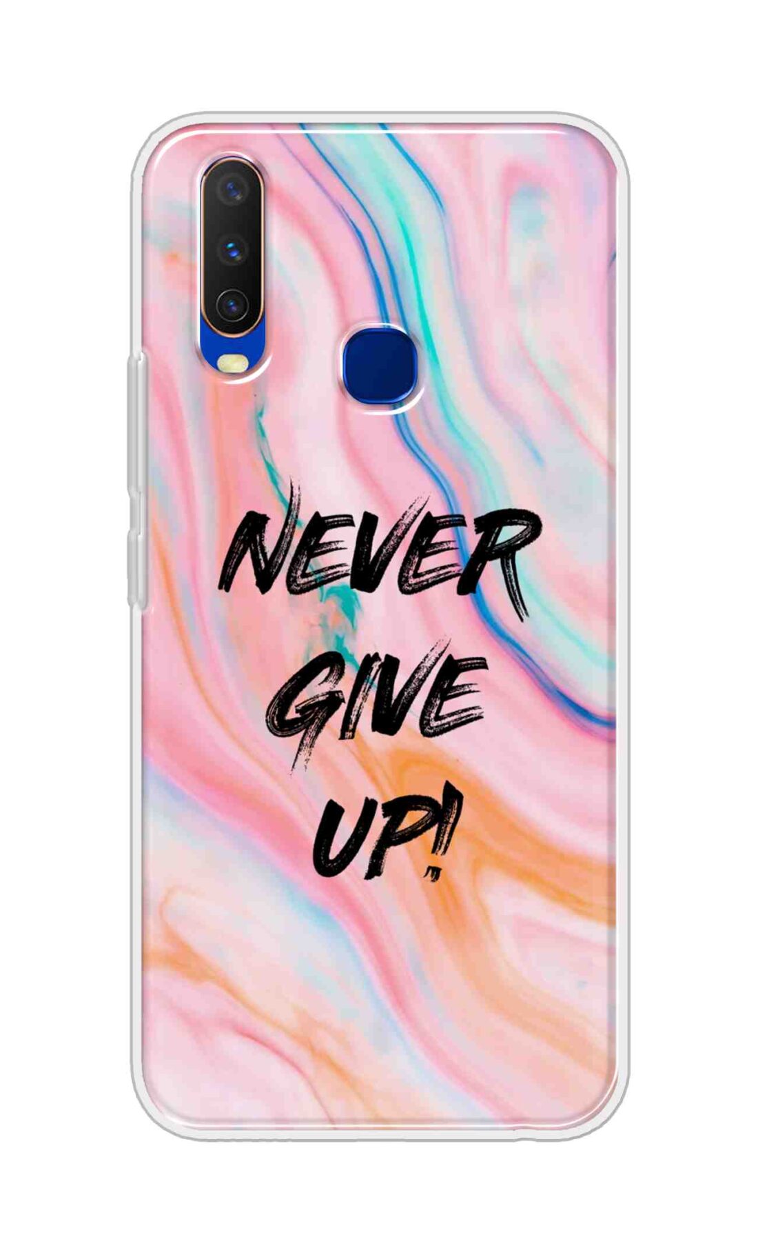 Coberta Back Cover For Vivo Y15 Back Cover Stylish Case - Never Give Up in Multicolour Design D11925