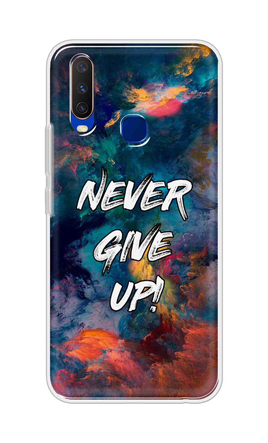 Coberta Back Cover For Vivo Y15 Back Cover Stylish Case - Never Give Up in Colour Storm Design D11928