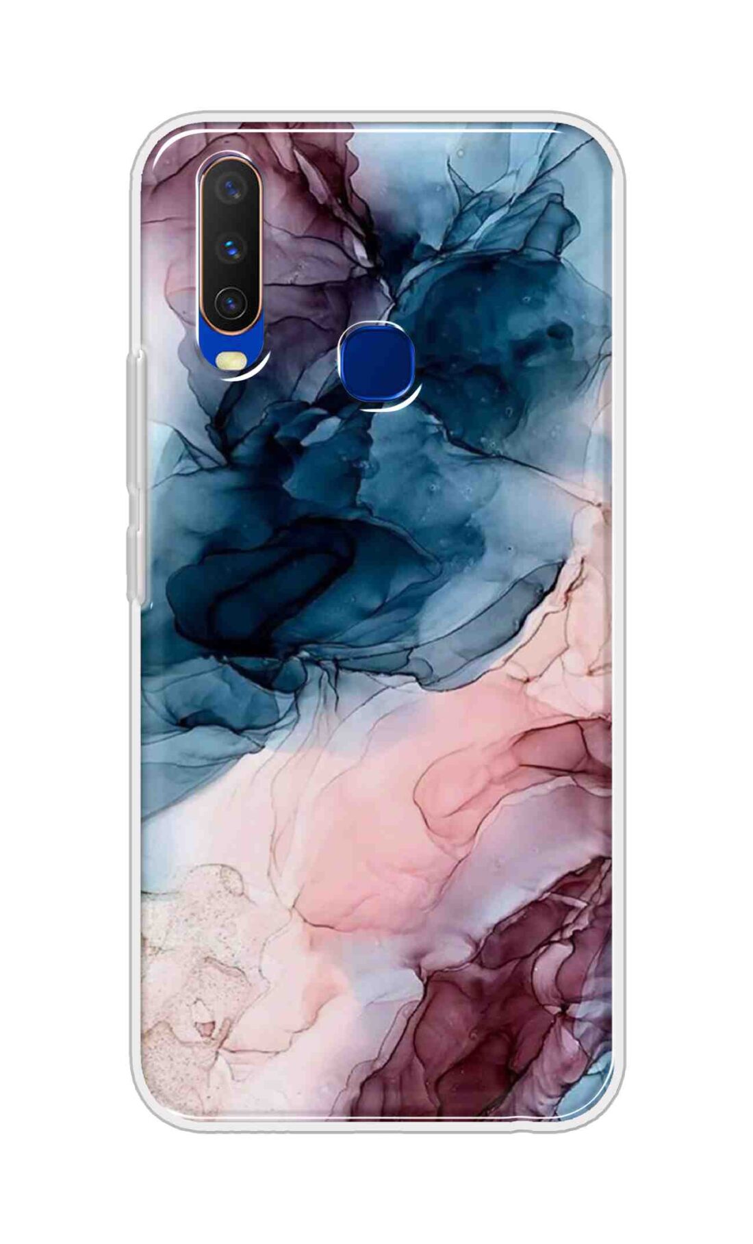 Coberta Back Cover For Vivo Y15 Back Cover Stylish Case - Colourful Marble Design D12694