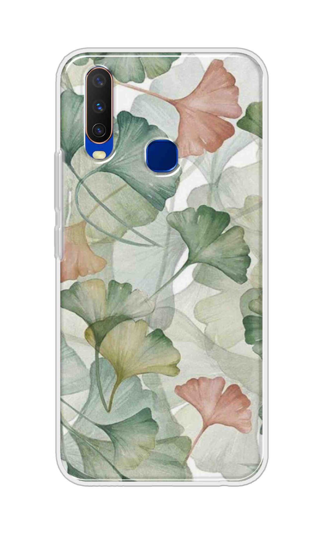 Coberta Back Cover For Vivo Y15 Back Cover Stylish Case - Asthetic Leaves Pattern D14954