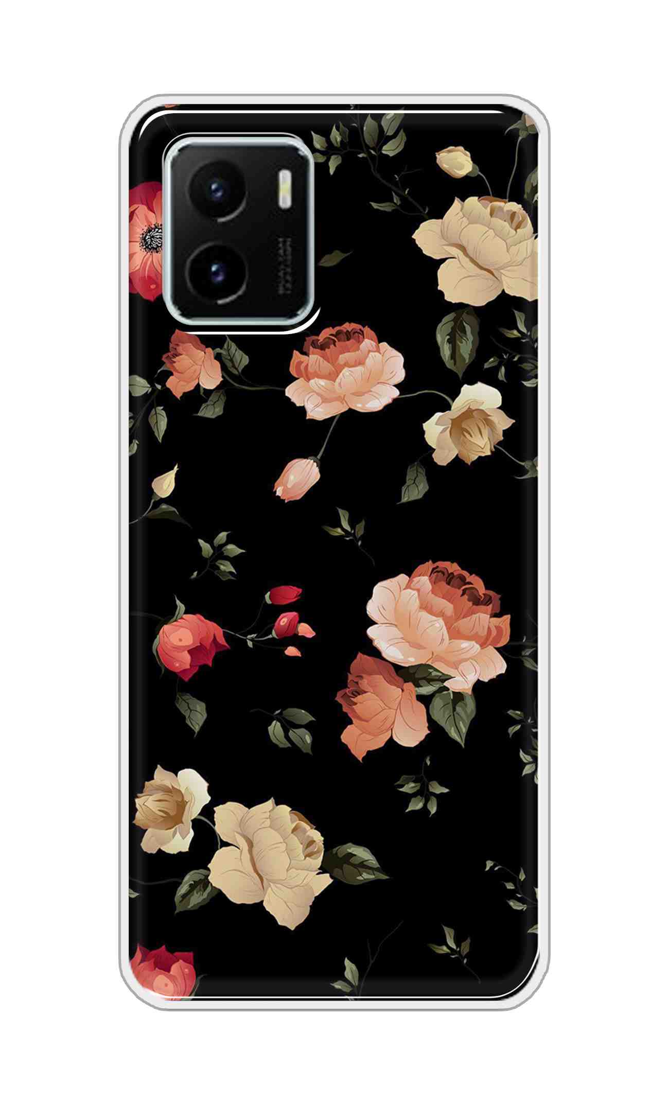 Coberta Back Cover For Vivo Y15s Back Cover Stylish Case - Bright Flowers Design D11411