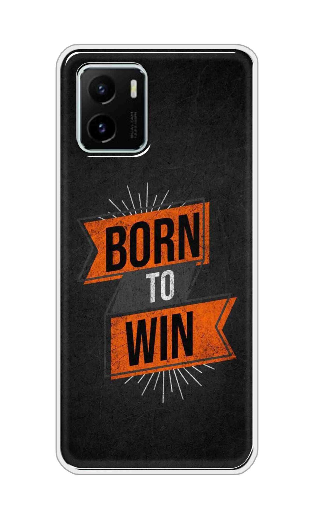 Coberta Back Cover For Vivo Y15s Back Cover Stylish Case - Born to Win in Black Design D16556