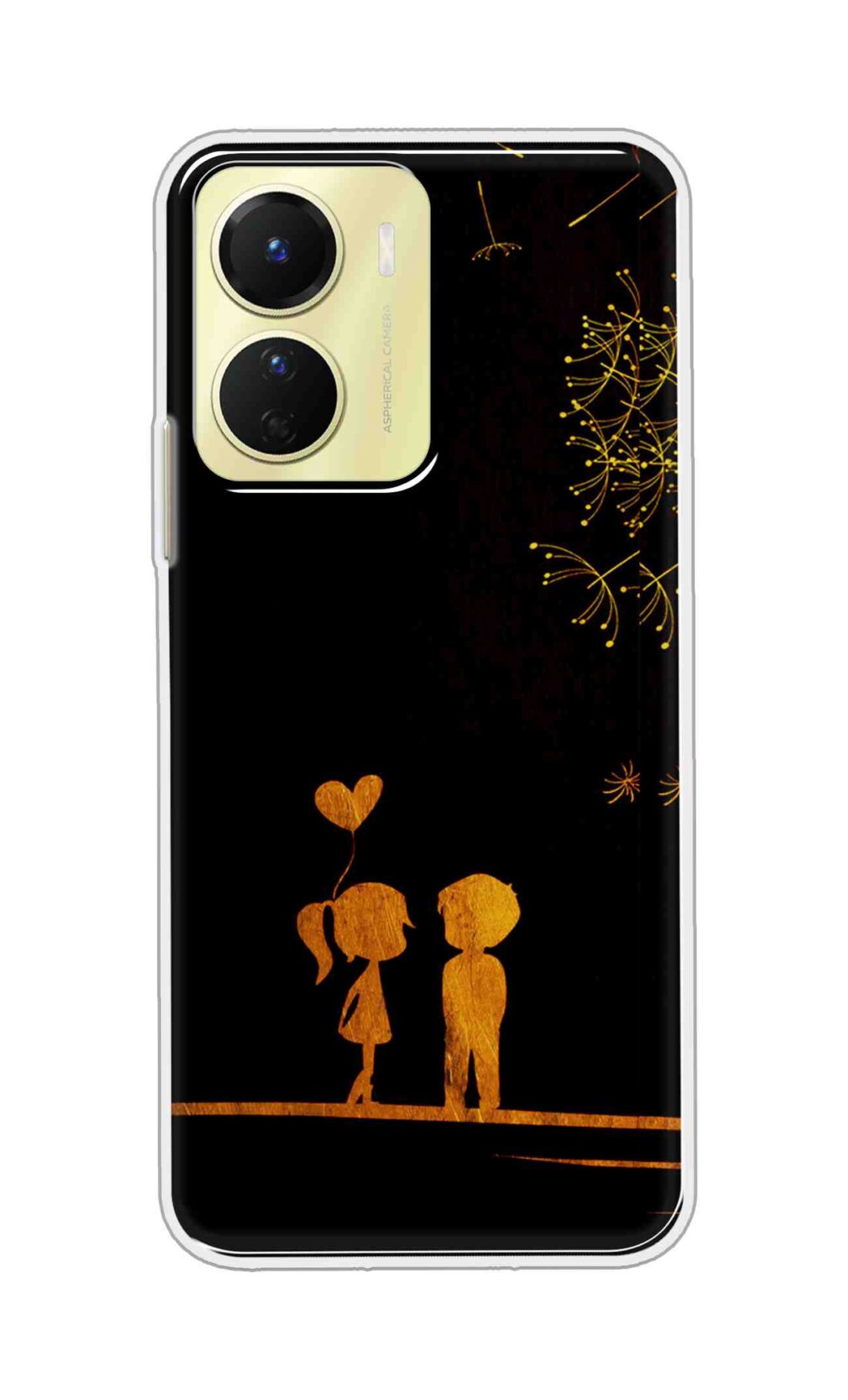 Coberta Back Cover For Poco X7 Pro 5G Back Cover Stylish Case - Girl and Boy Love in Black Design D11017