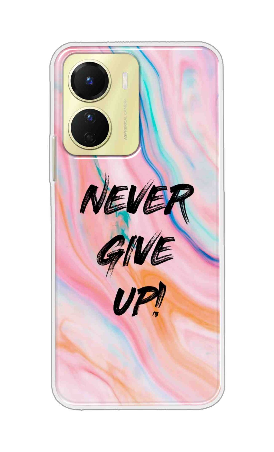 Coberta Back Cover For Vivo Y16 Back Cover Stylish Case - Never Give Up in Multicolour Design D11925