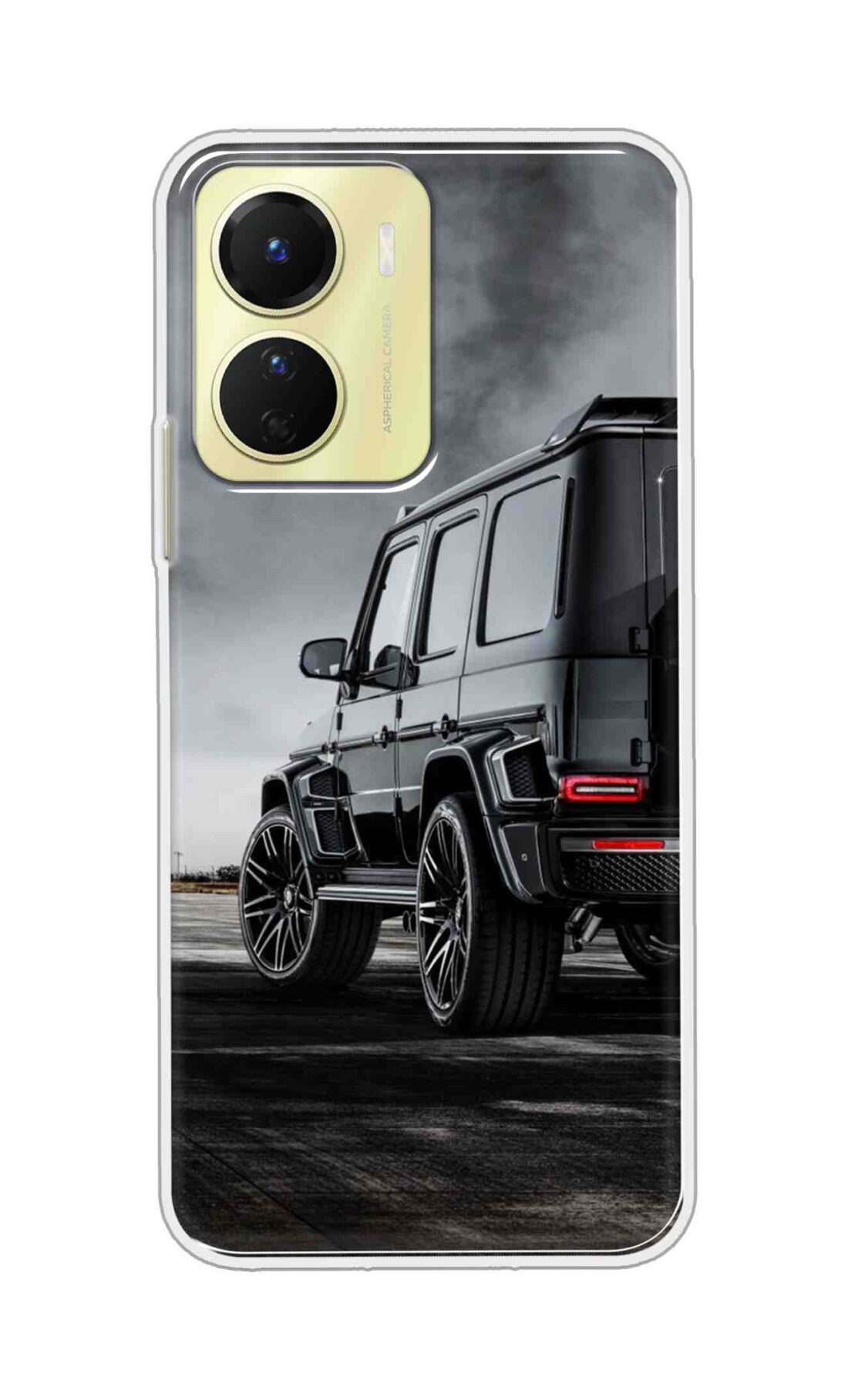 Coberta Back Cover For Vivo Y16 Back Cover Stylish Case - Black Suv Car Design D11967