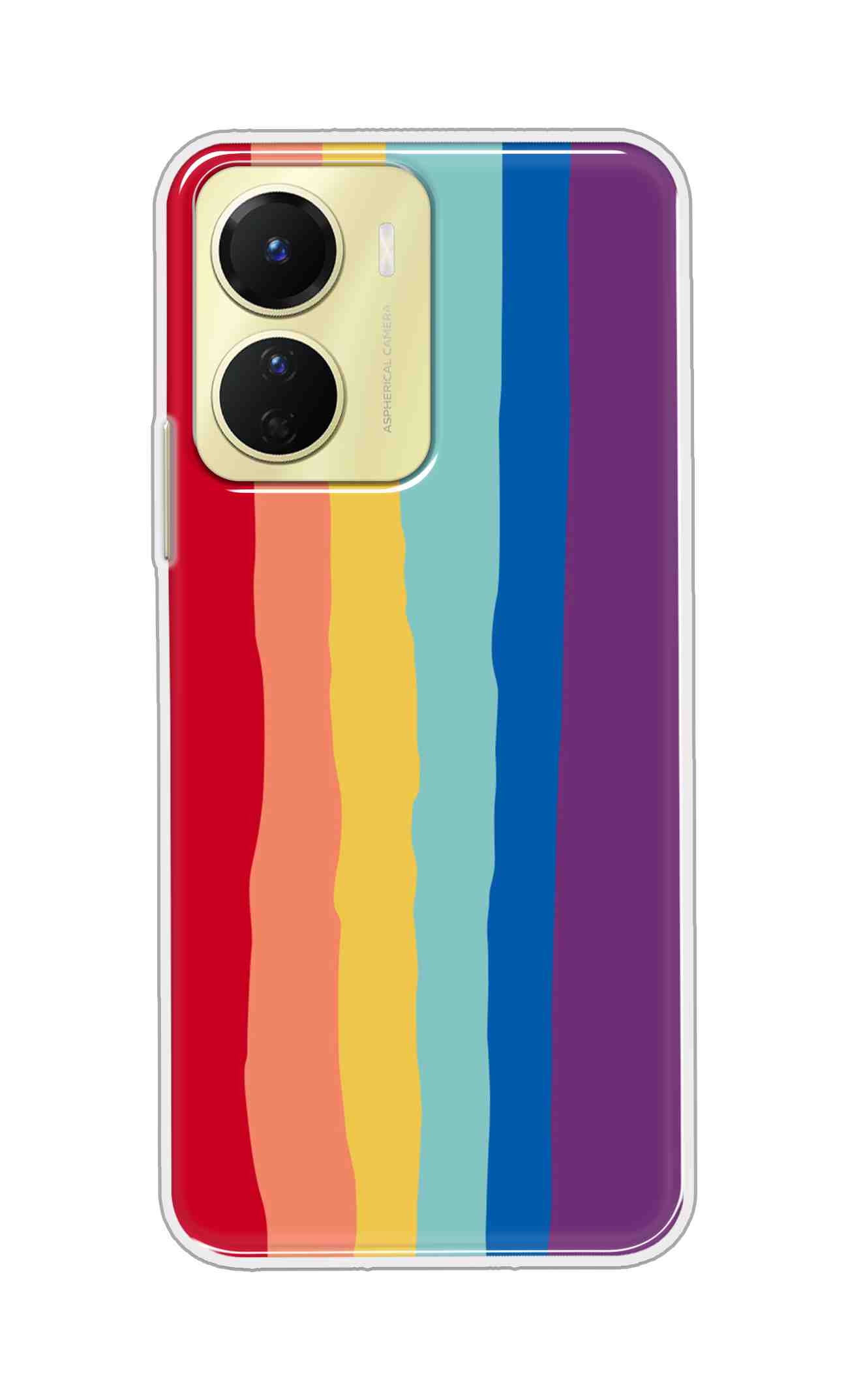 Coberta Back Cover For Vivo Y16 Back Cover Stylish Case - Colourful Rainbow Design D13201