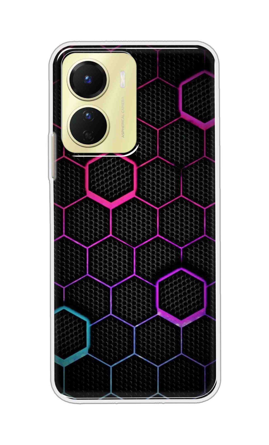 Coberta Back Cover For Vivo Y16 Back Cover Stylish Case - Multicolour Hexogan Pattern Design D16451