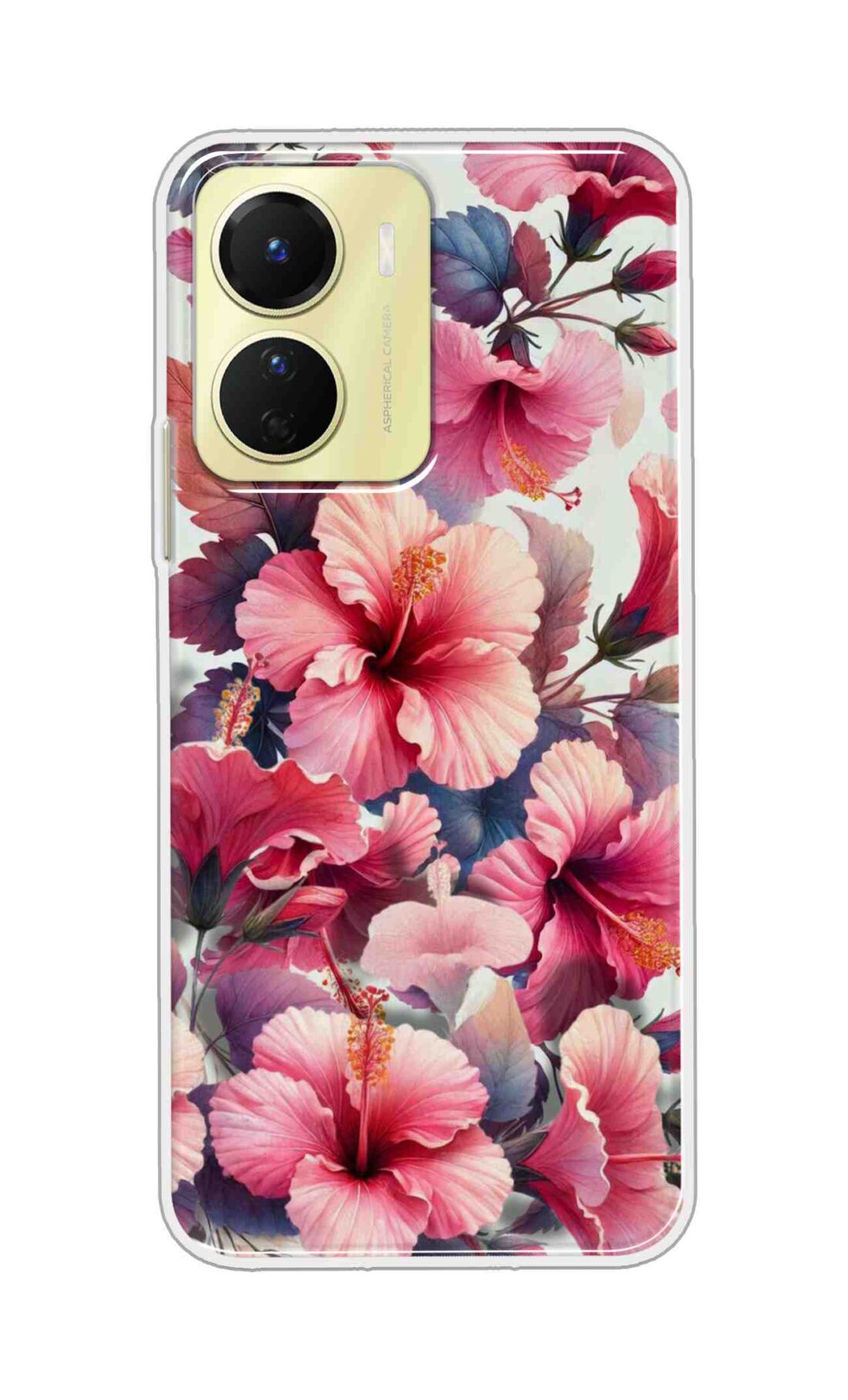 Coberta Back Cover For Poco X7 Pro 5G Back Cover Stylish Case - Pink Leaves and Flowers Design D16525