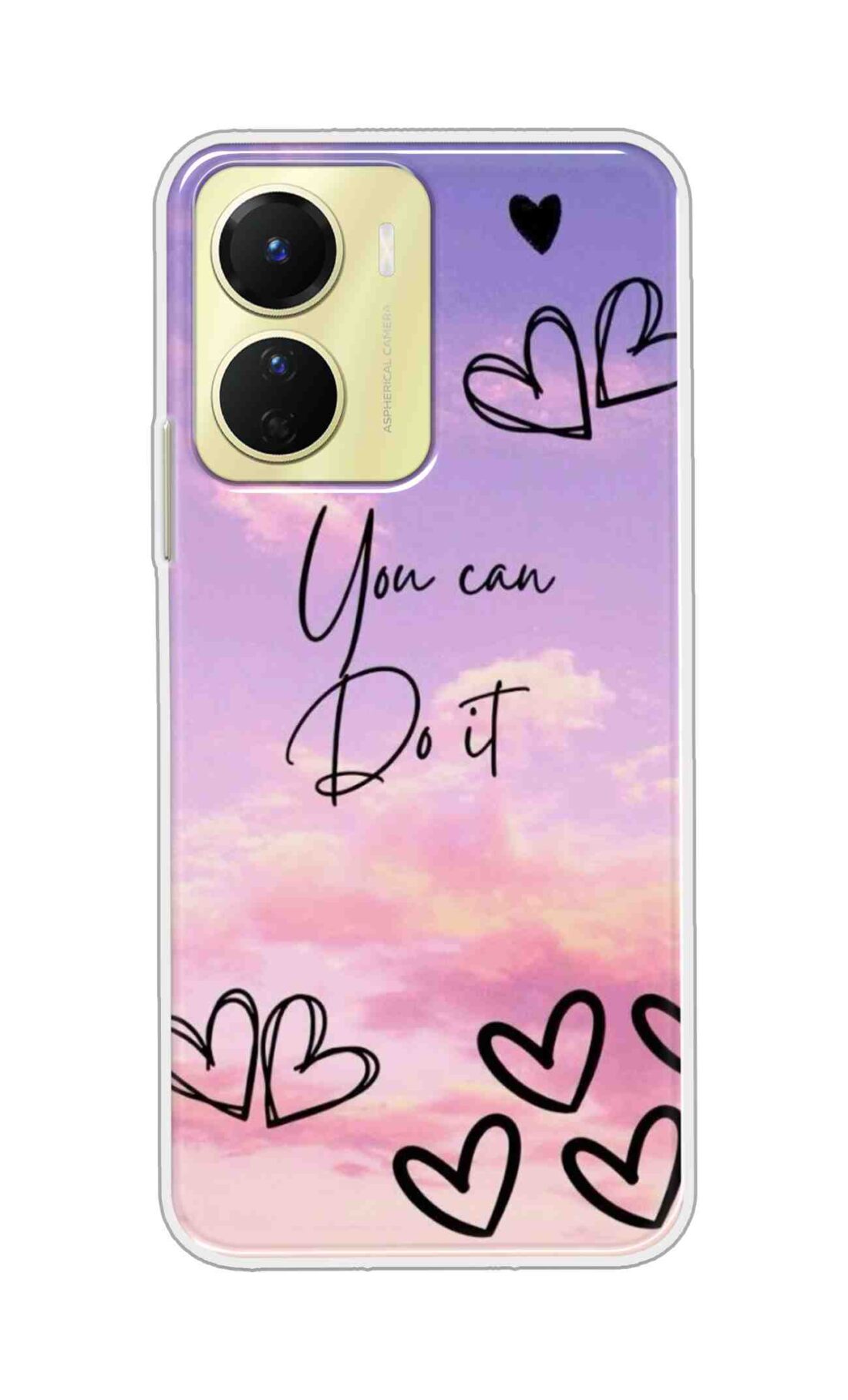Coberta Back Cover For Poco X7 Pro 5G Back Cover Stylish Case - You Can Do It and Hearts Design D16539