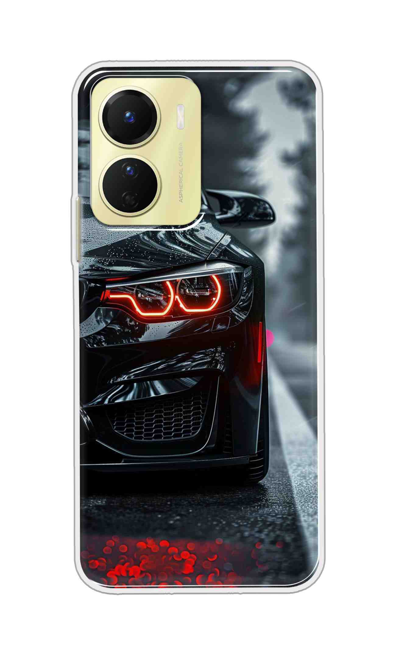 Coberta Back Cover For Vivo Y16 Back Cover Stylish Case - Black Car Design D16542