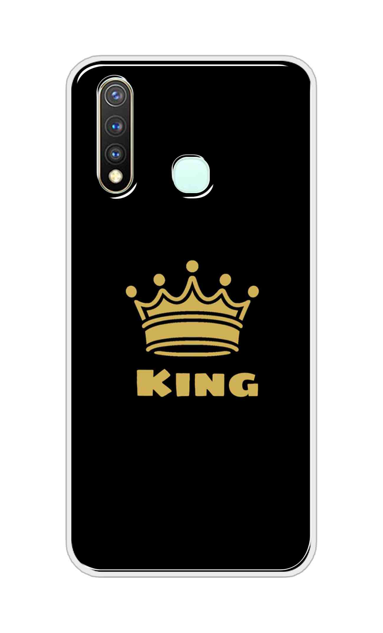 Coberta Back Cover For Vivo Y19 Back Cover Stylish Case - King Texts in Black Design D11092