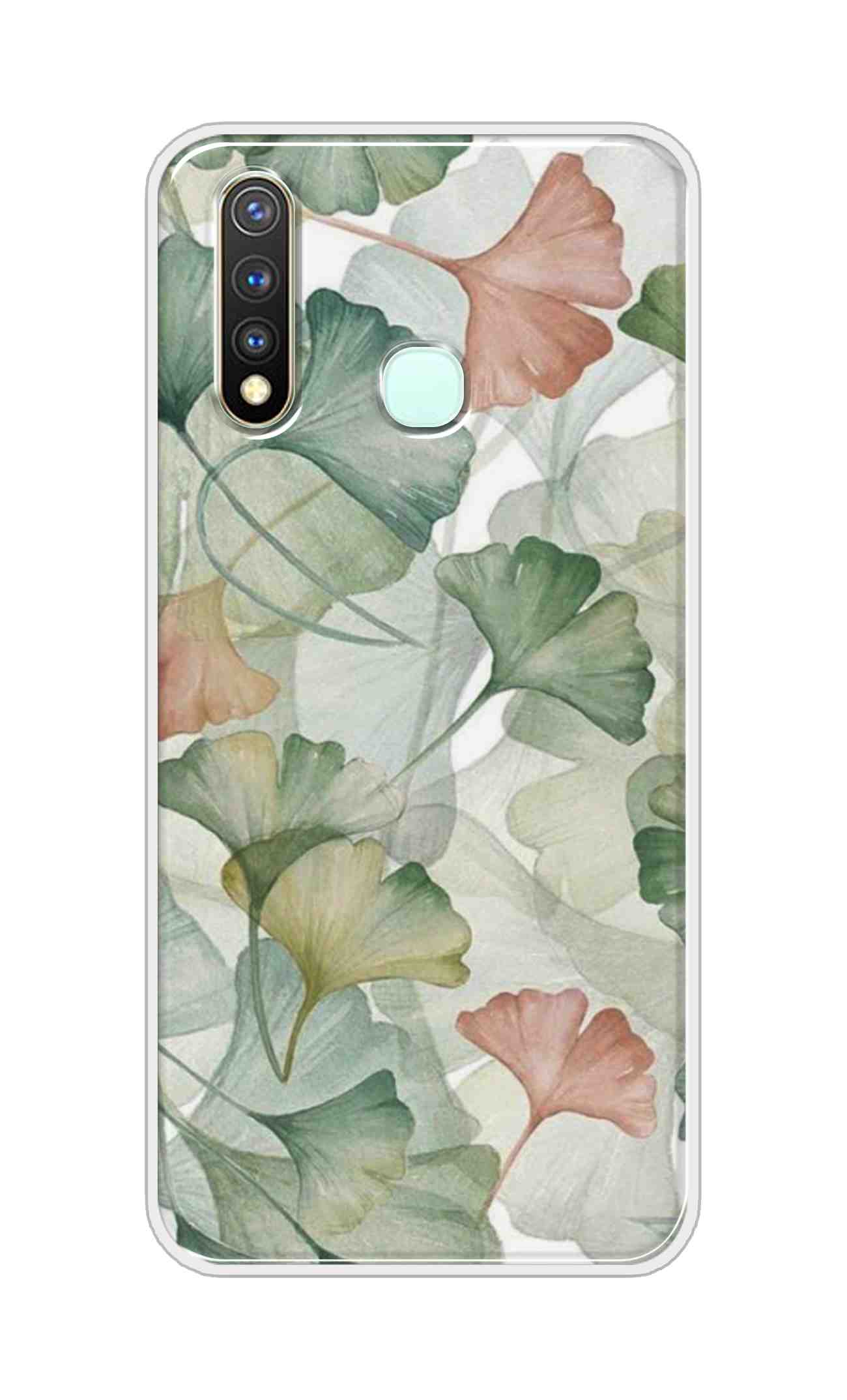 Coberta Back Cover For Vivo Y19 Back Cover Stylish Case - Asthetic Leaves Pattern D14954