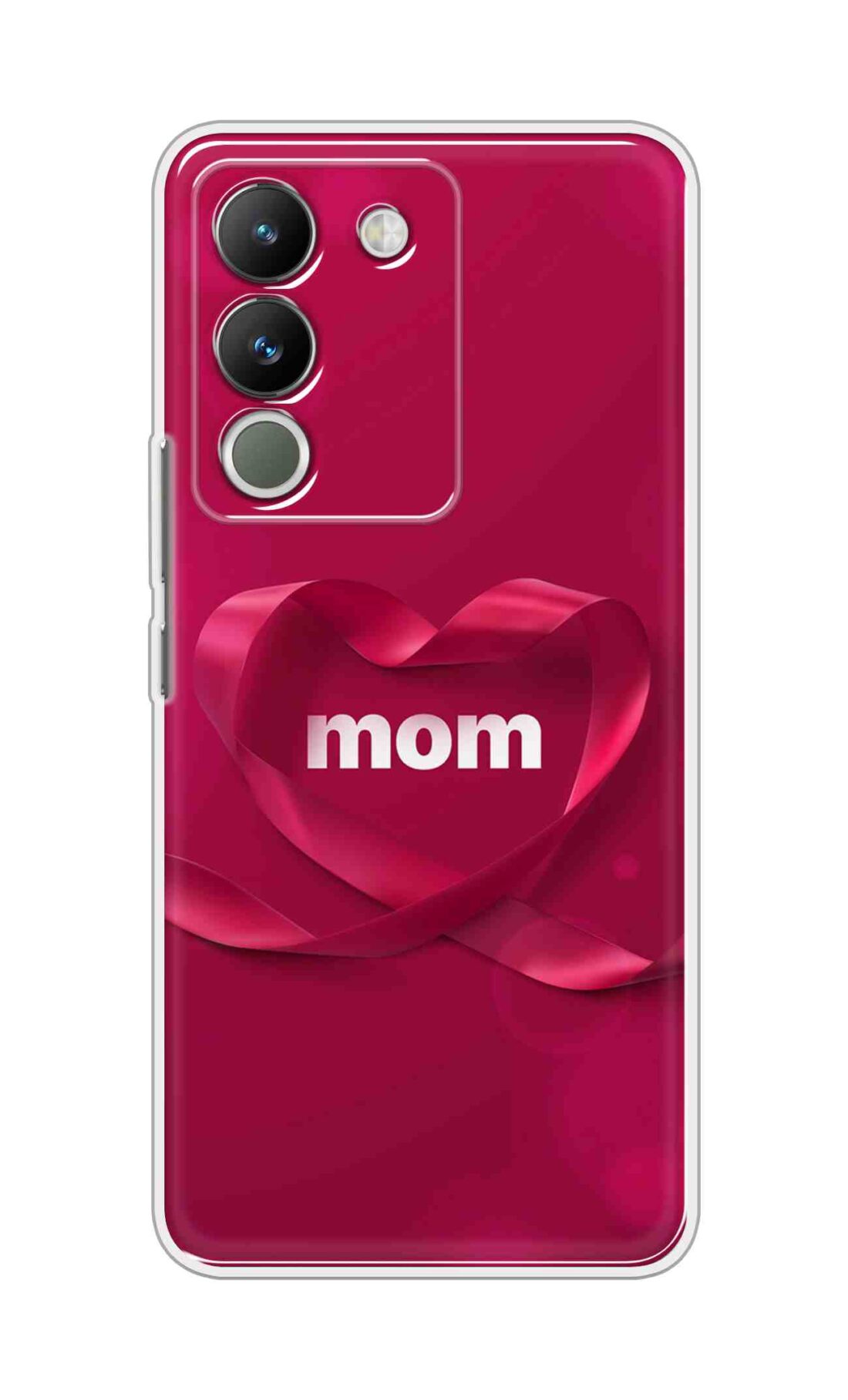 Coberta Back Cover For Vivo Y200 5G Back Cover Stylish Case - Mom texts in Red heart Design D11317