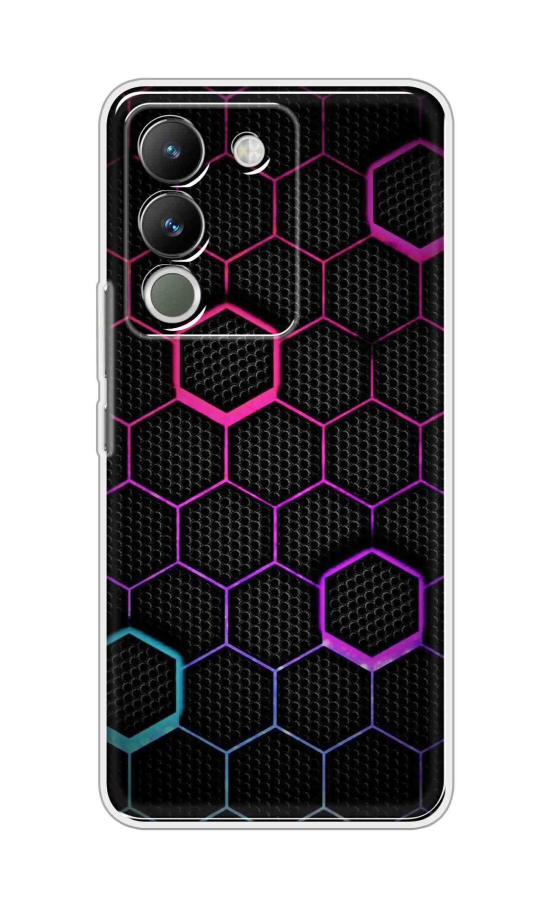 Coberta Back Cover For Vivo Y200 5G Back Cover Stylish Case - Multicolour Hexogan Pattern Design D16451