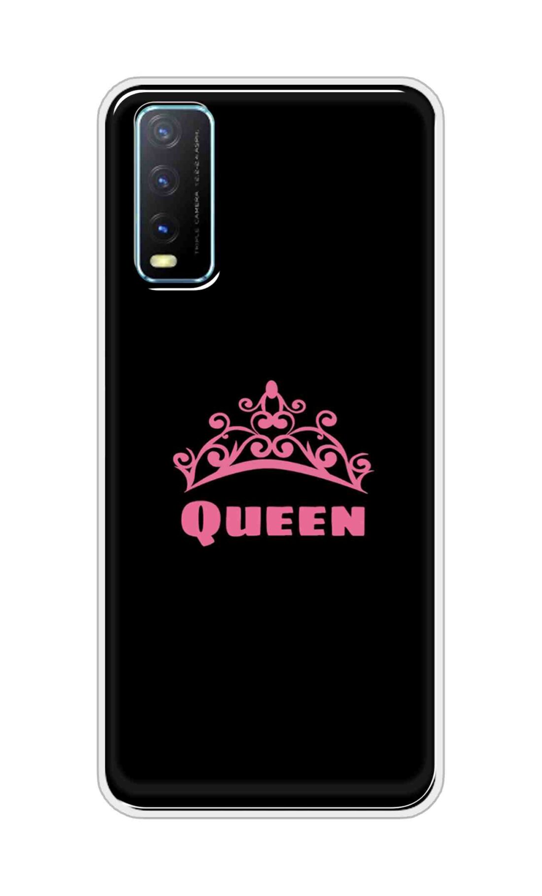Coberta Back Cover For Vivo Y20A Back Cover Stylish Case - Queen Texts in Black Design D11091
