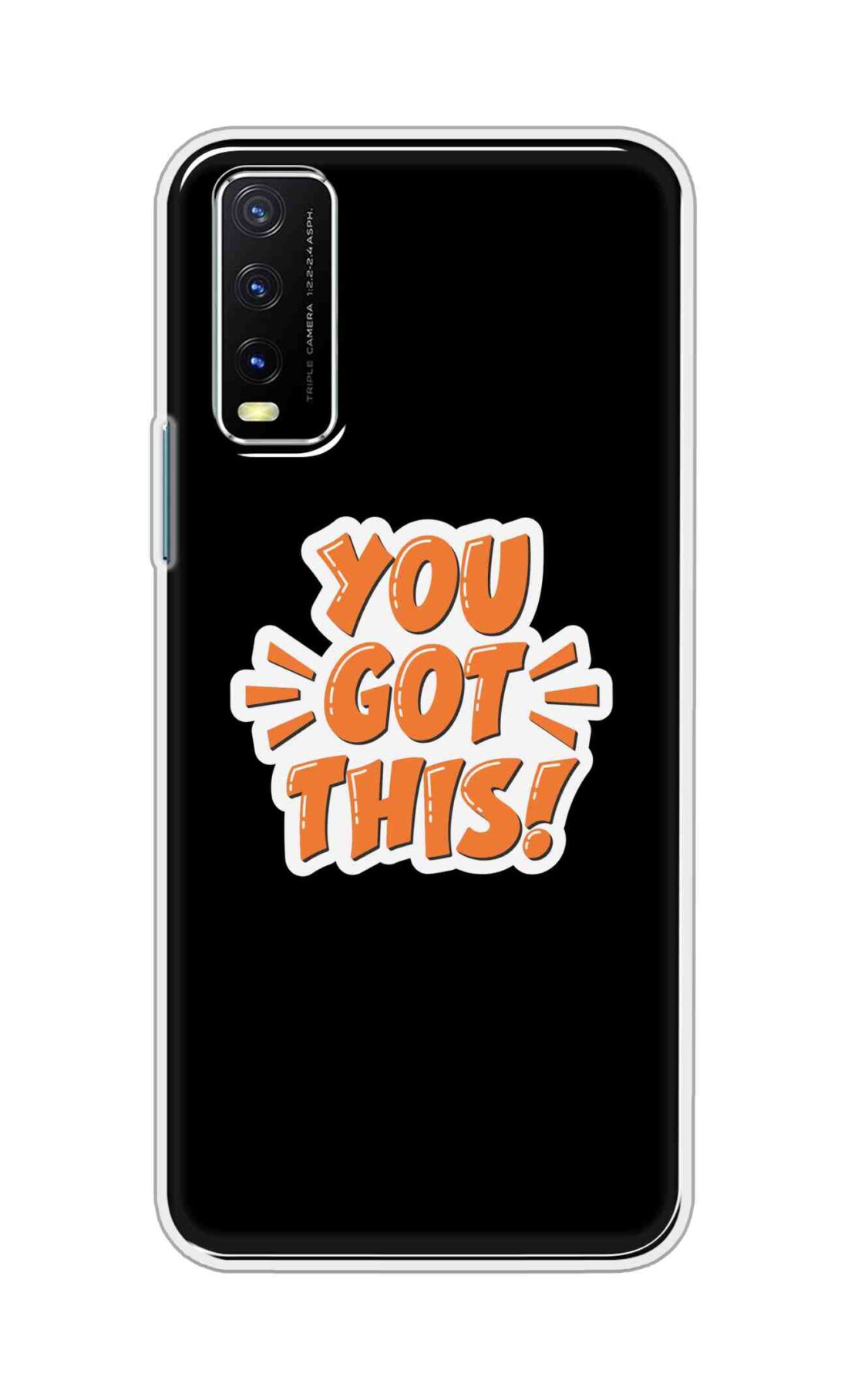 Coberta Back Cover For Vivo Y20S Back Cover Stylish Case - You Got This in Black Design D16649