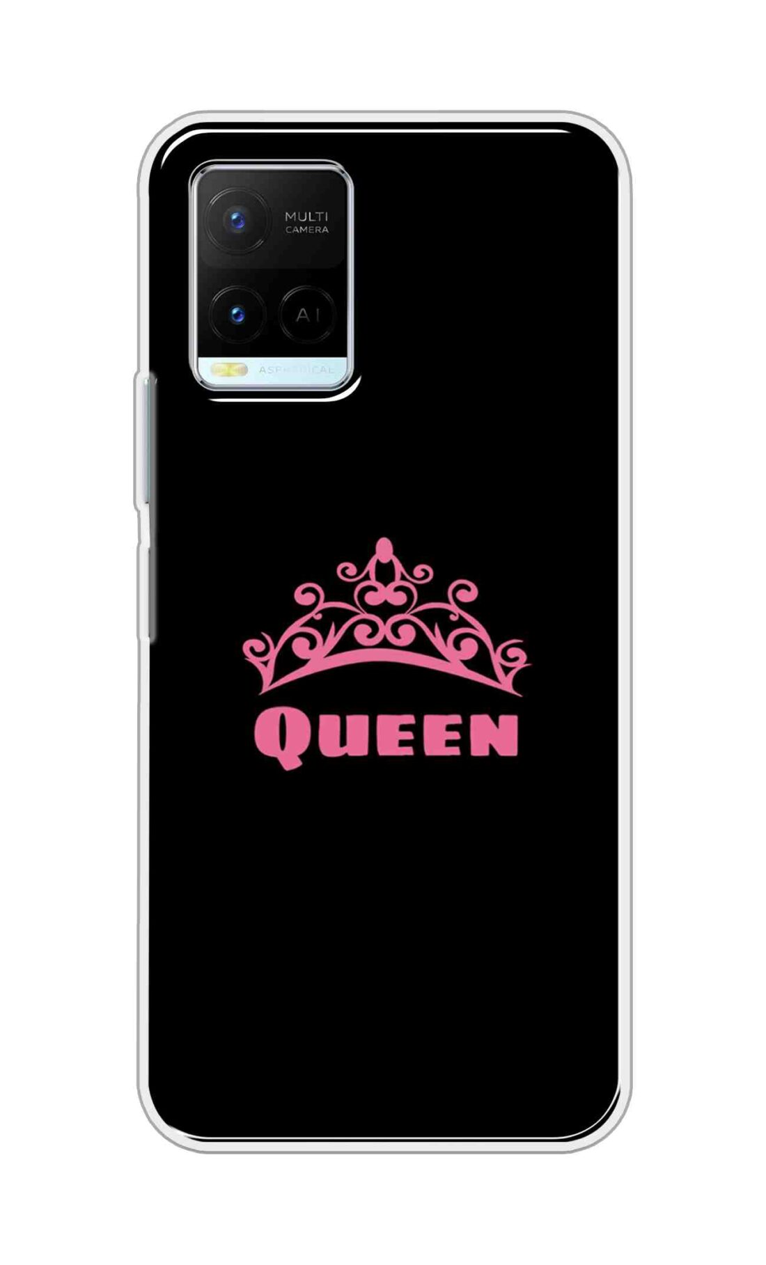 Coberta Back Cover For Vivo Y21 2021 Back Cover Stylish Case - Queen Texts in Black Design D11091